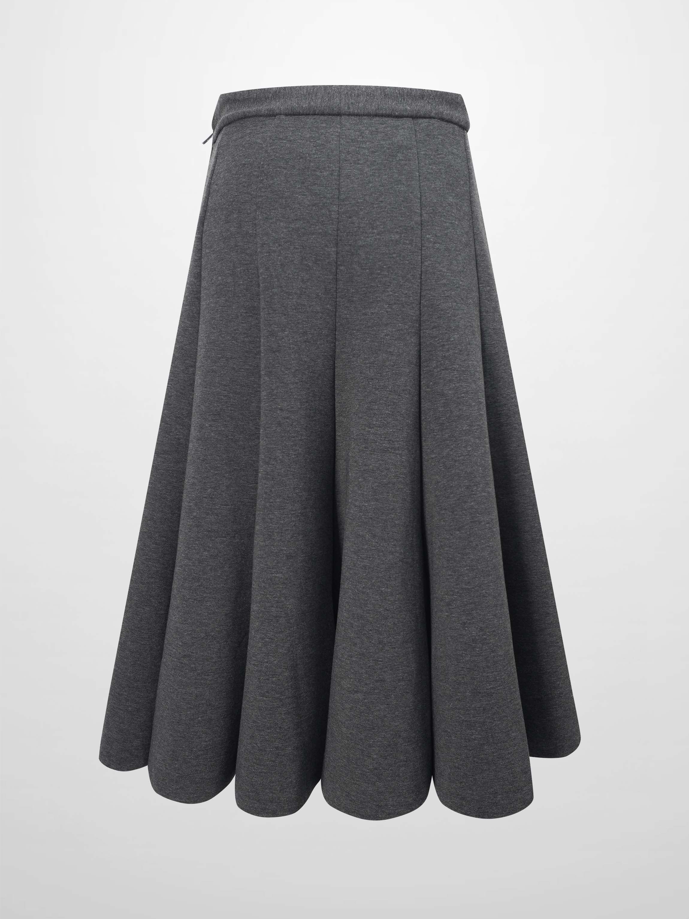 Short Flare Skirt 26"-Grey