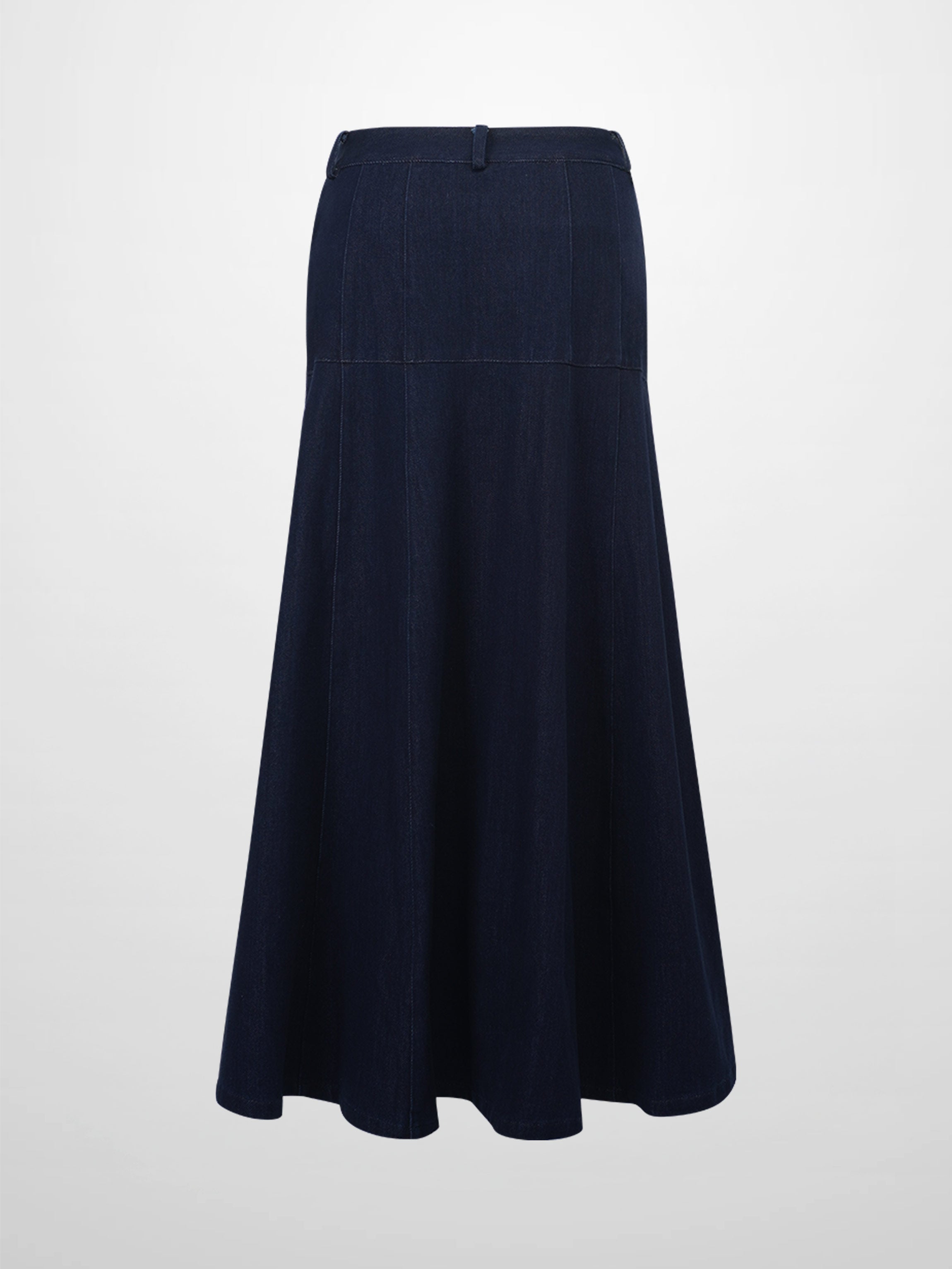 Drop Waist Denim Skirt-Blue