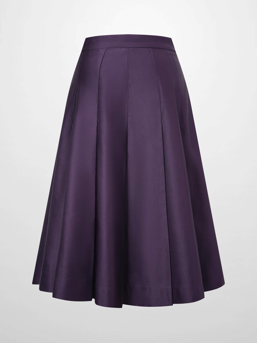 Lux Satin Pleated Skirt 26"-Wine