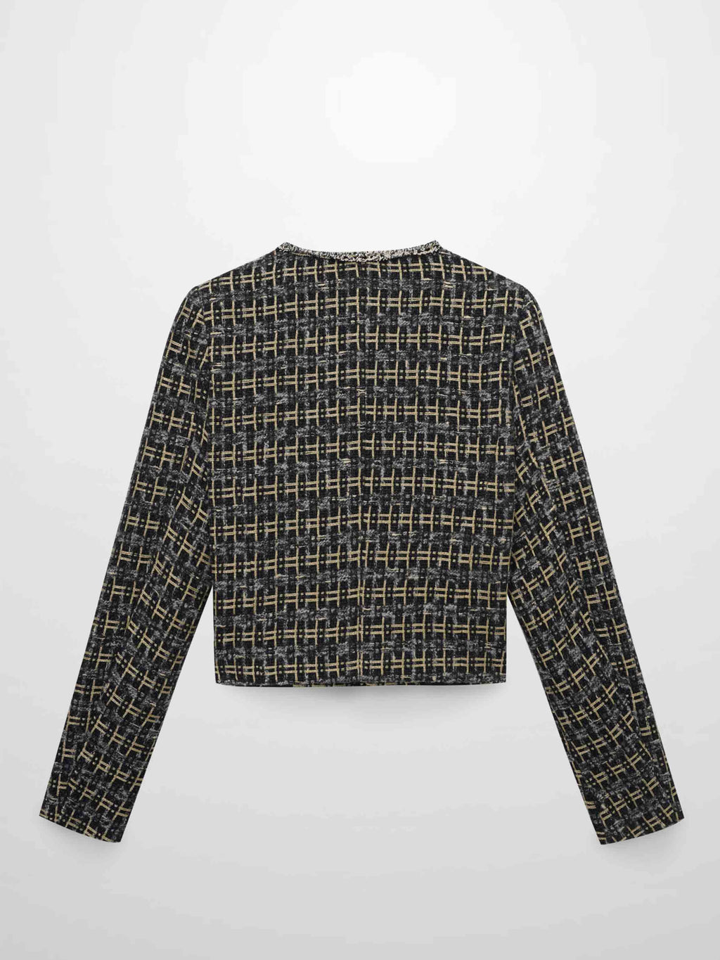 Boucle Jacket-Black/Gold