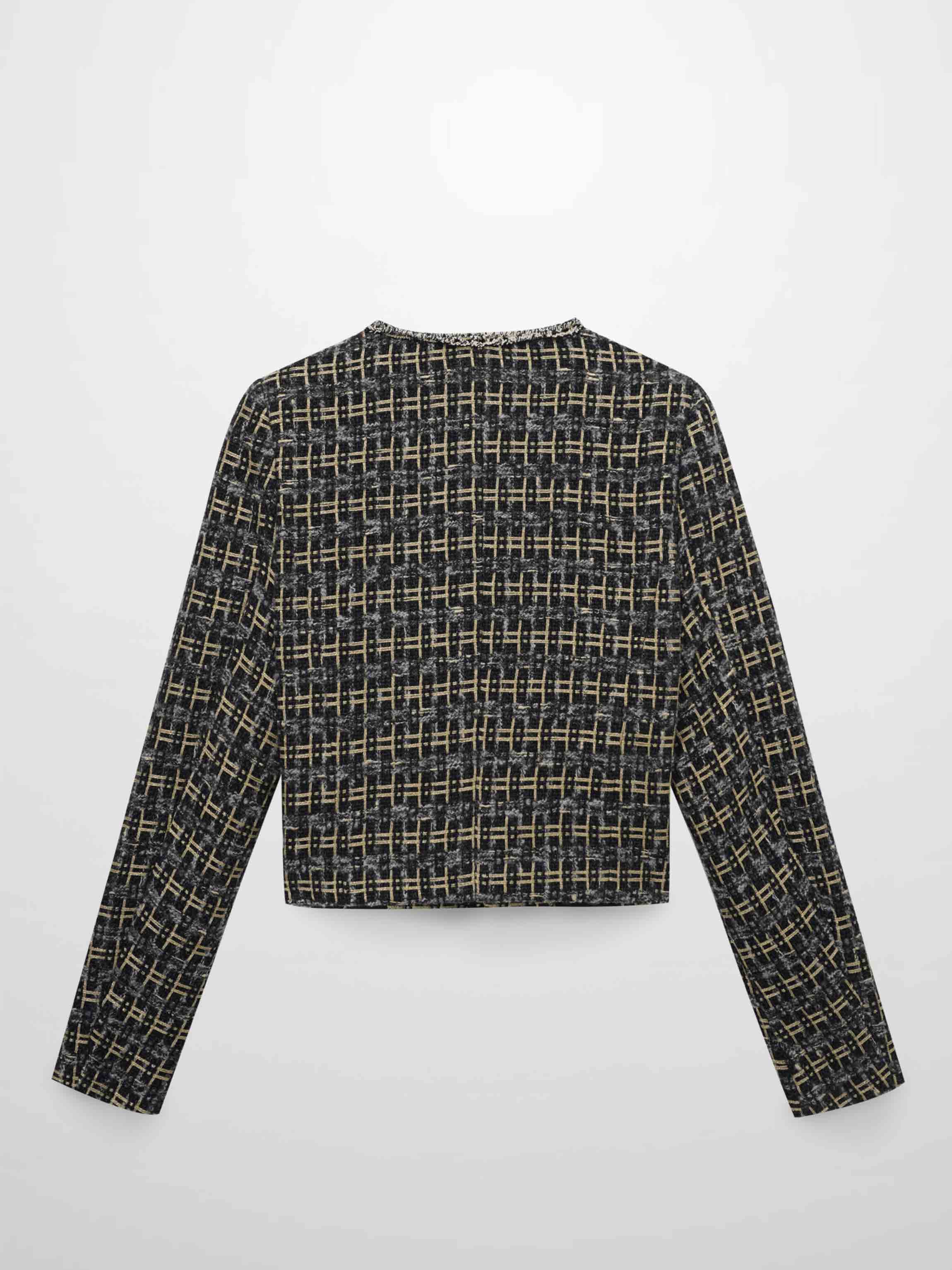 Boucle Jacket-Black/Gold