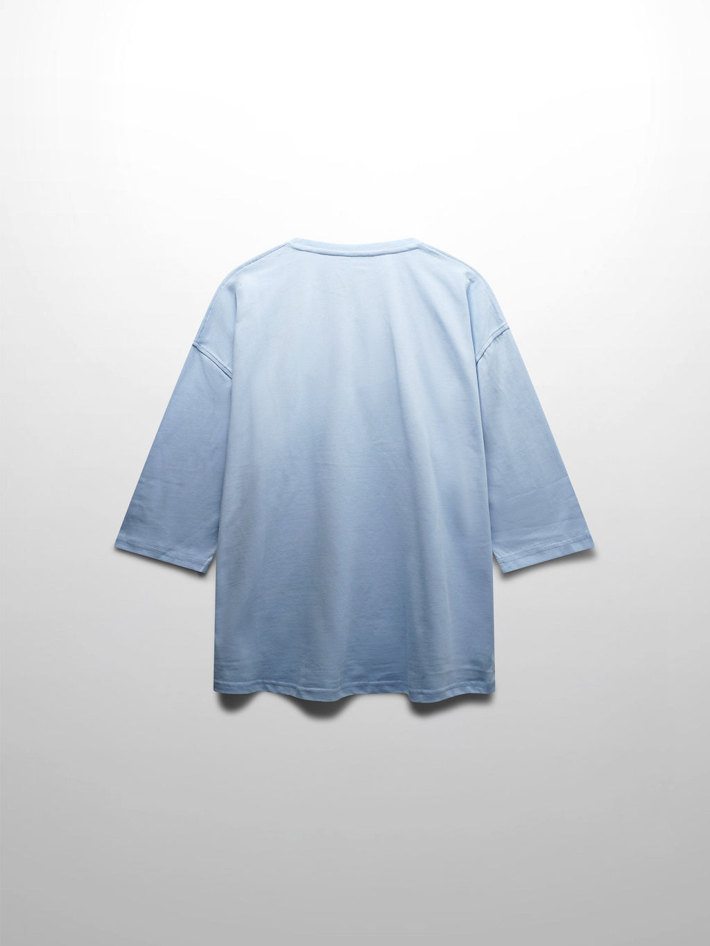 Oversized Boxy 3Q Sleeve Tee-Light Blue