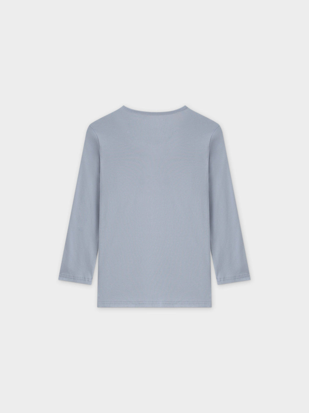 BASIC HIGH V TEE 3Q-LIGHT BLUE