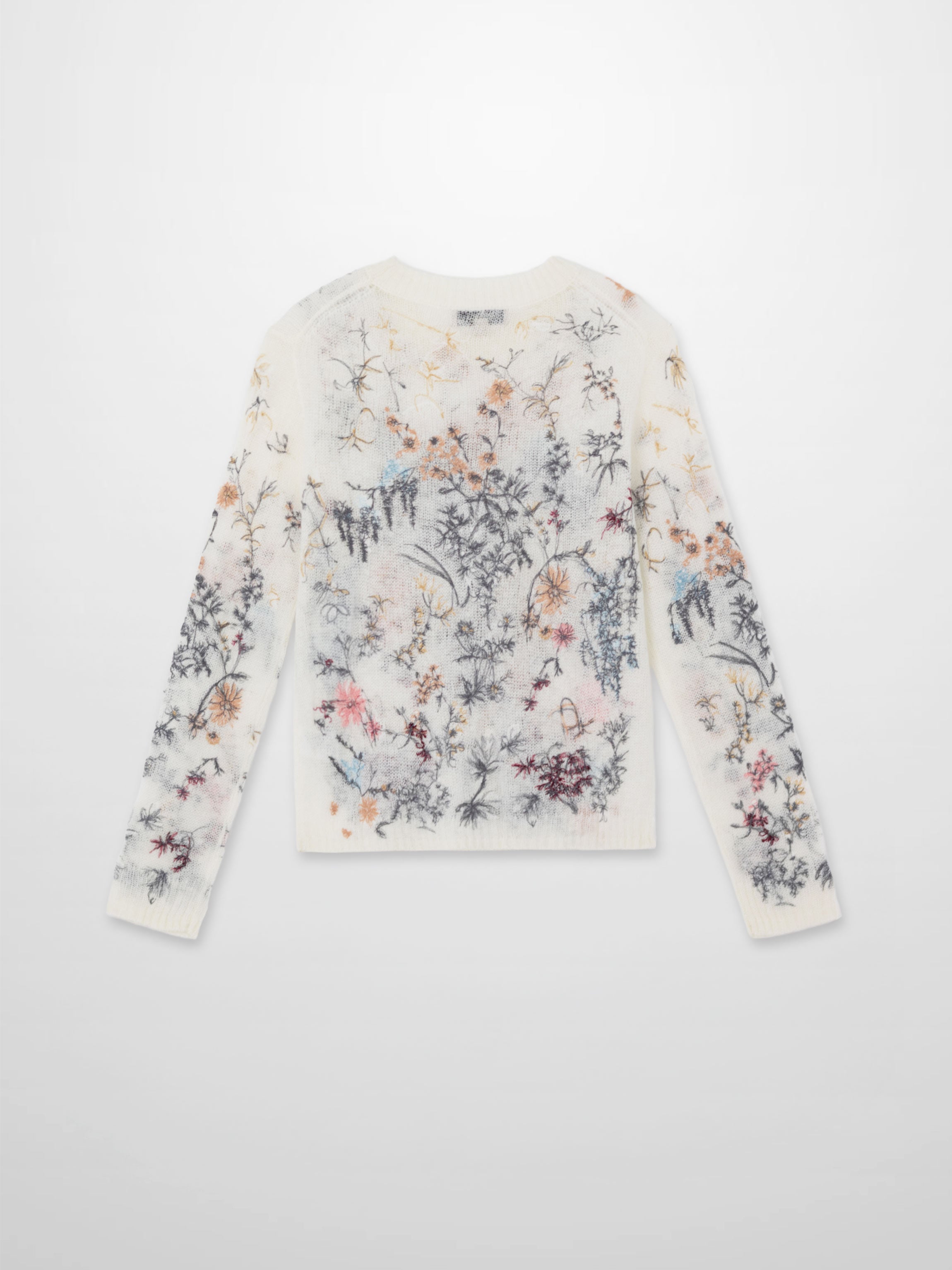 Floral Motif Sweater-Multi Colored