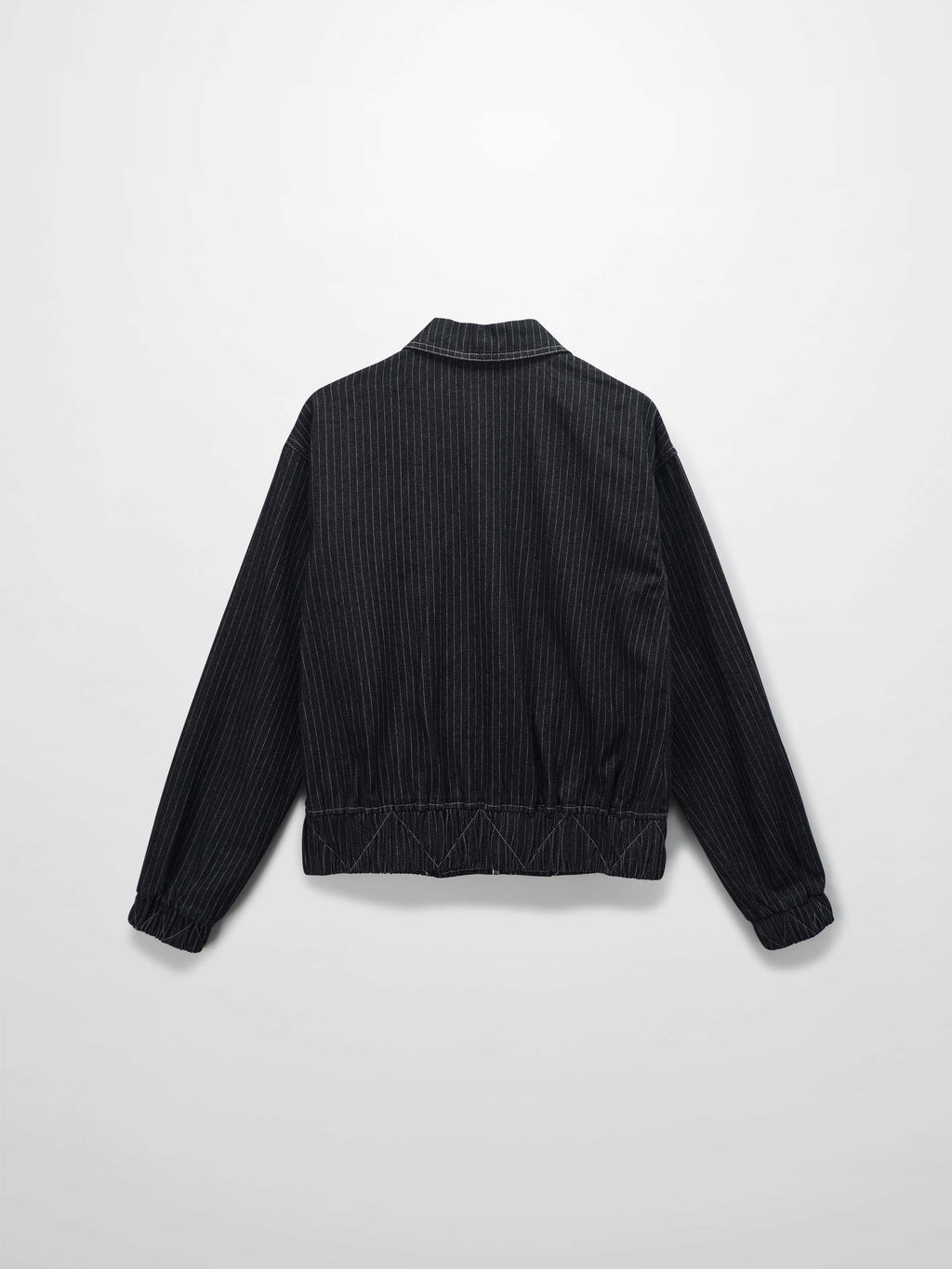 Denim Jacket-Black Pinstripe