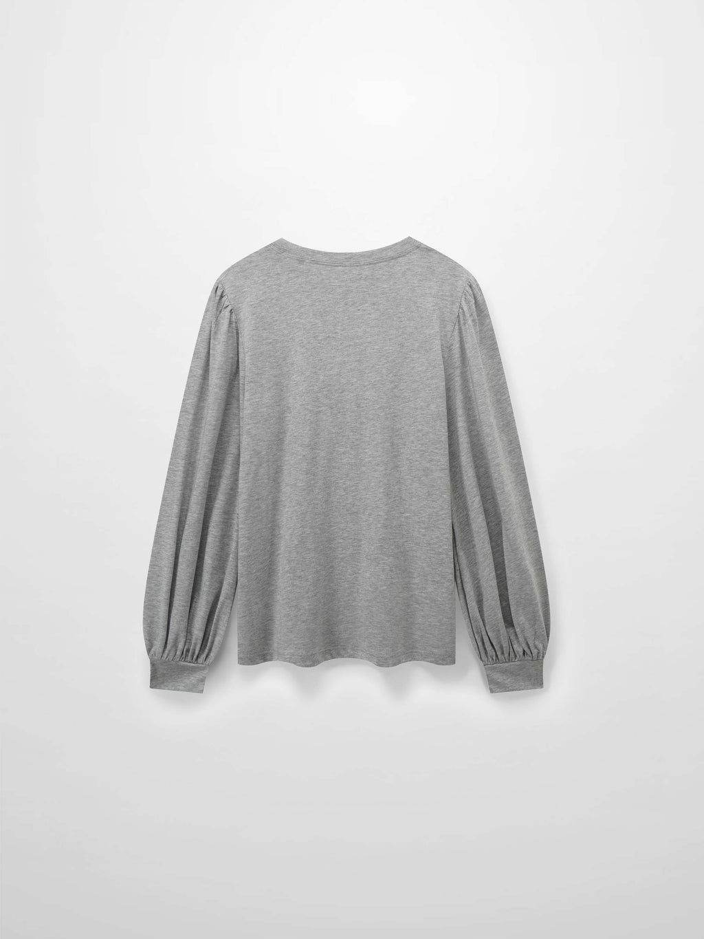 Bubble Sleeve T-Shirt-Heathered Grey