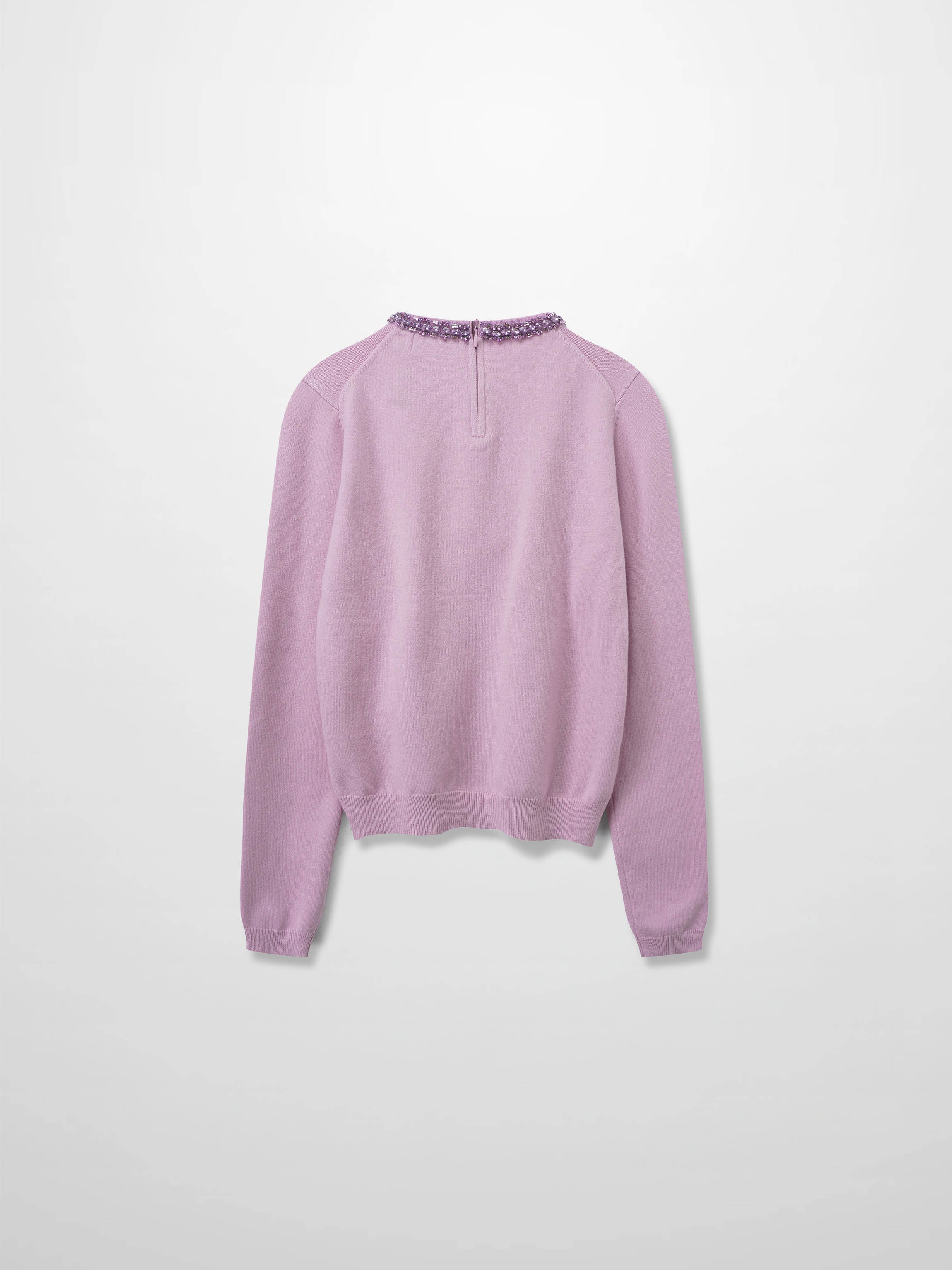Embellished Crew Sweater-Lilac