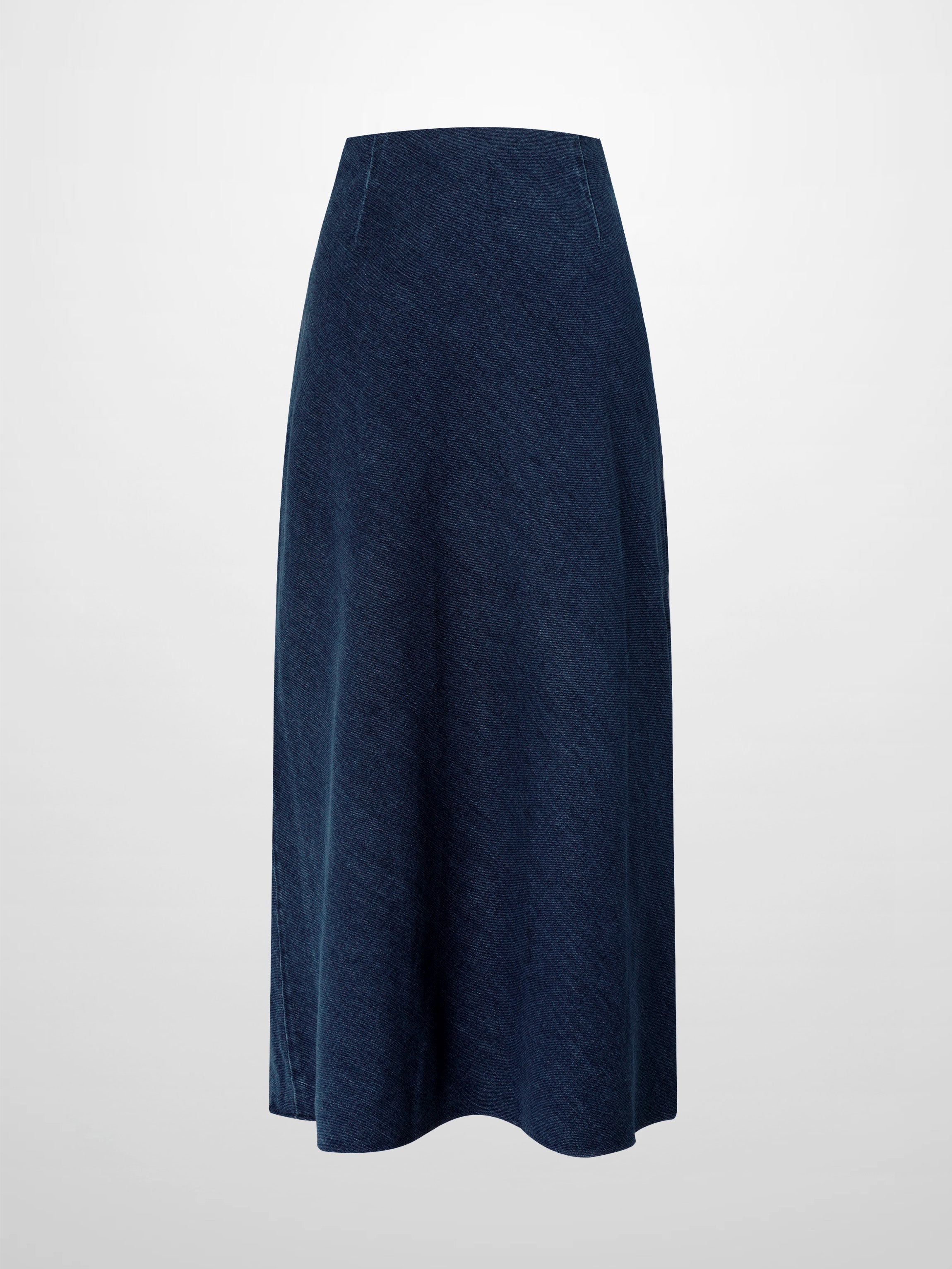 Classic Denim Skirt 37"-Dark Blue
