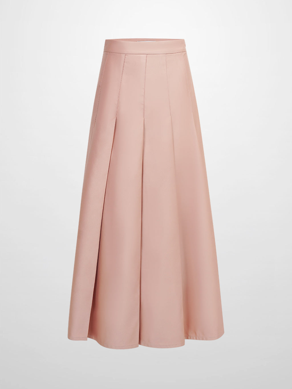 Lux Satin Pleated Skirt 37"-Blush
