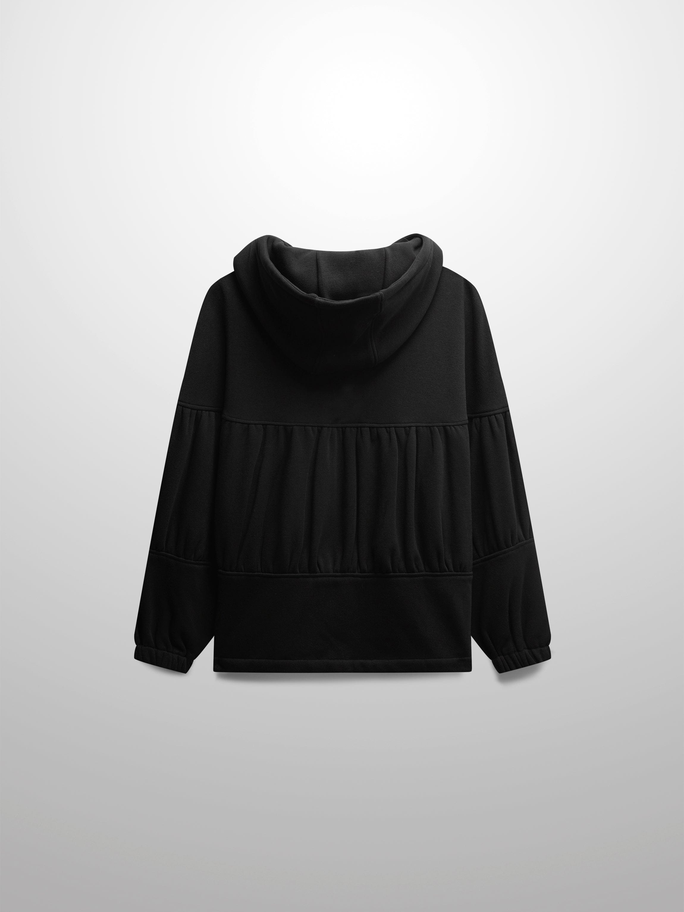 Bubble Sweatershirt Jacket-Black