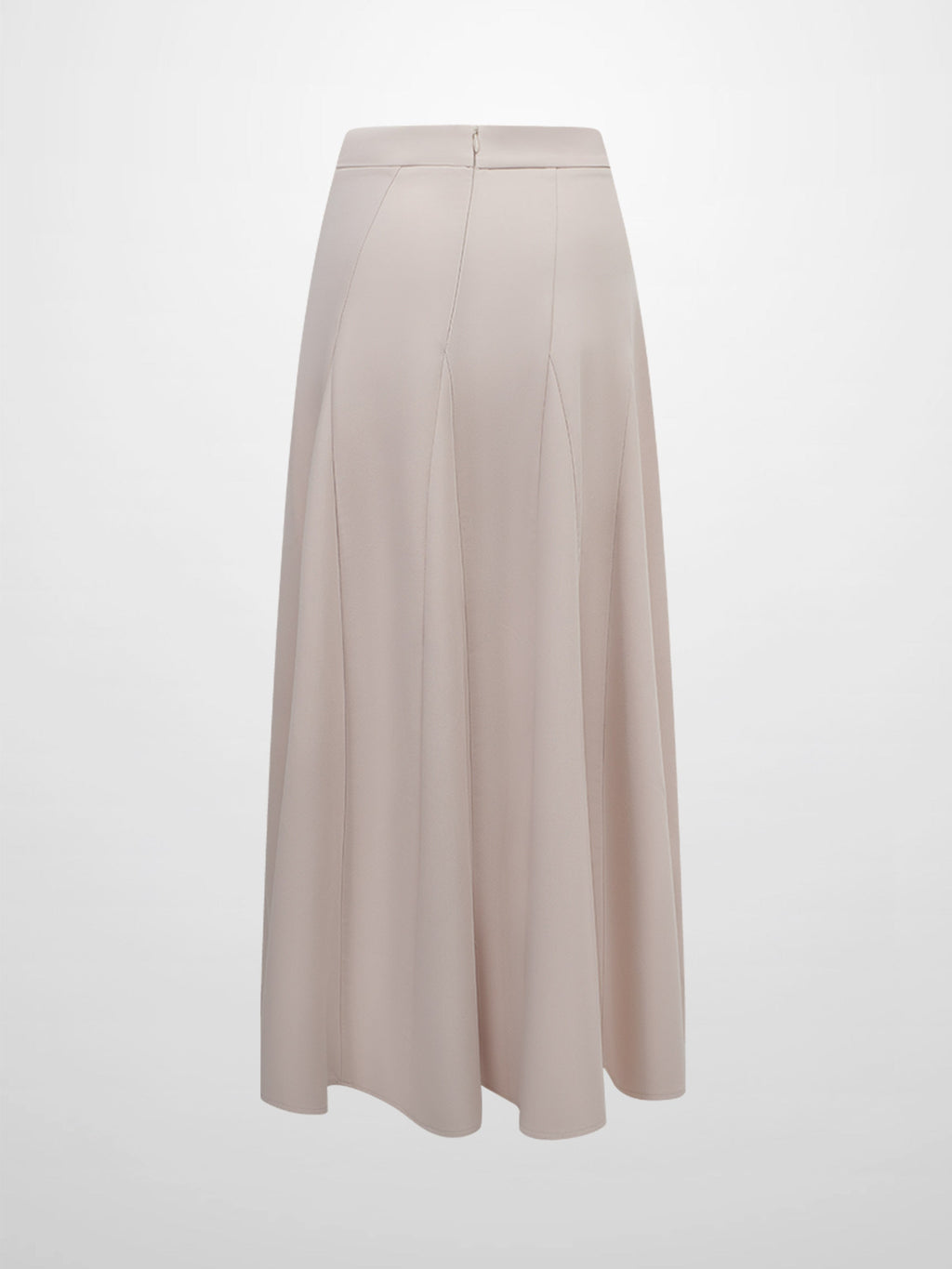 V Paneled Maxi Skirt-Bone