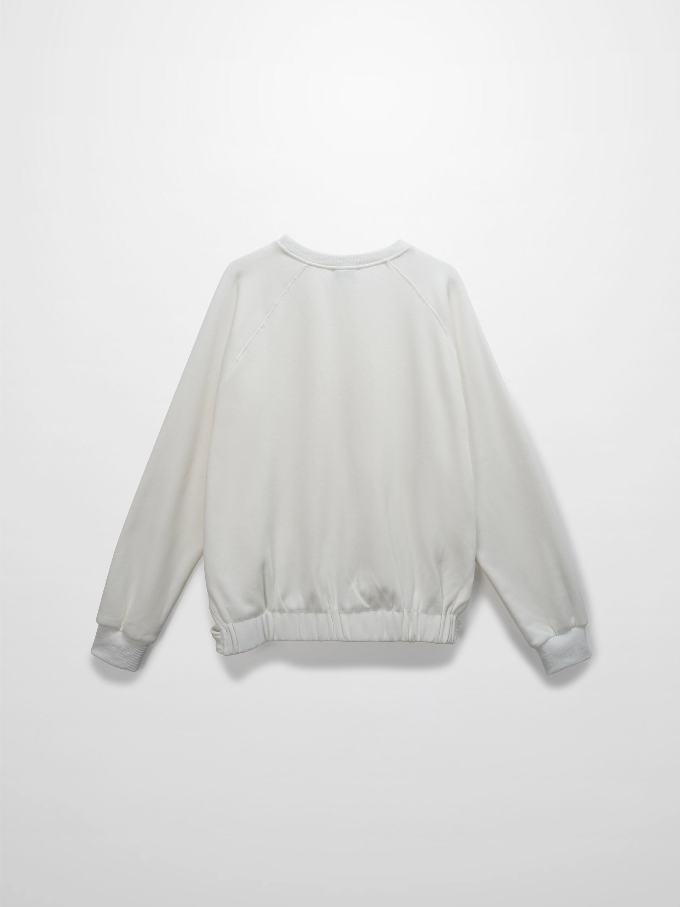 Side Strap Dolman Sweatshirt-Cream