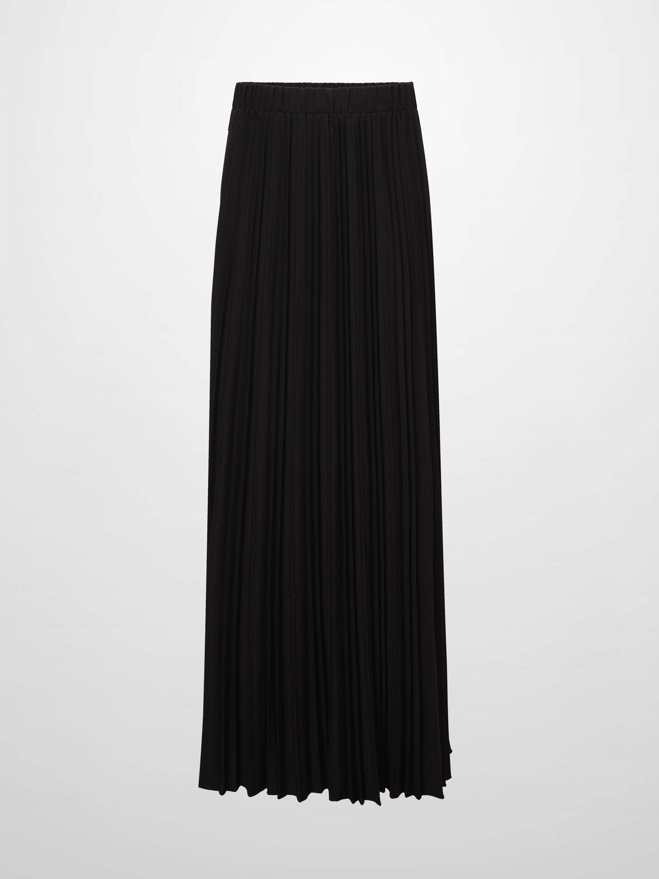 Mix Pleat Skirt-Black