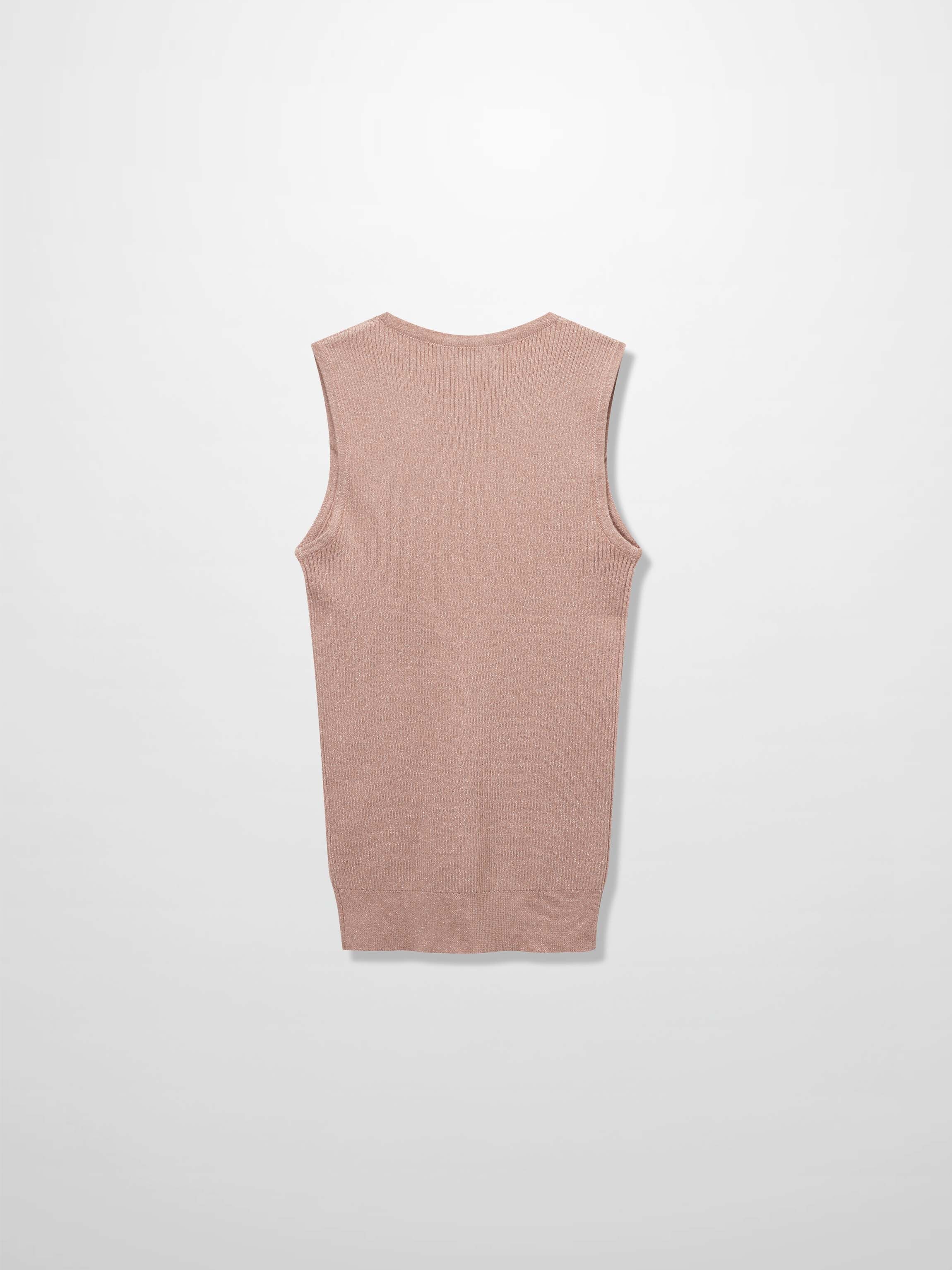 Lurex Sleeveless Sweater-Blush