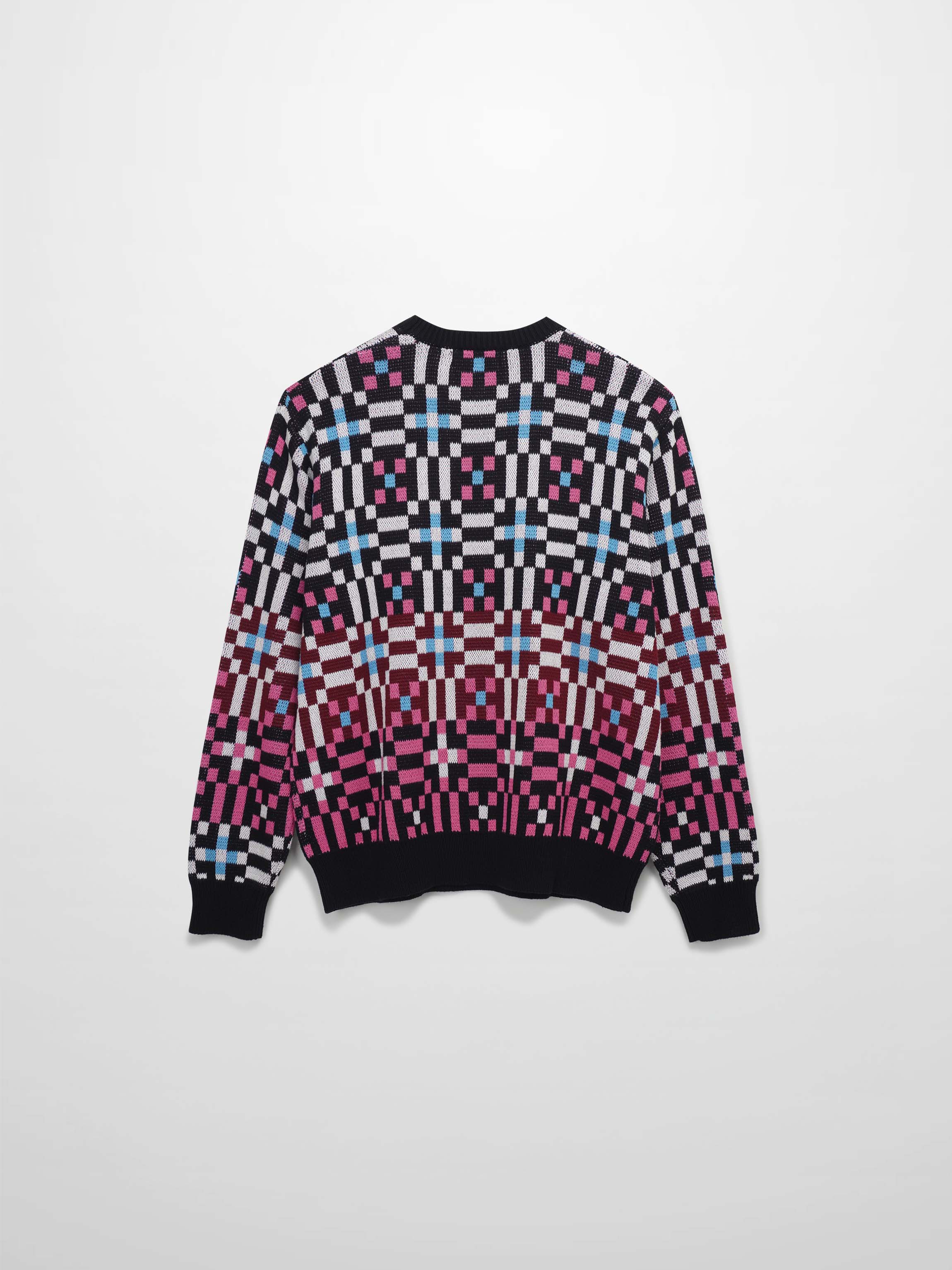 Geometric Design Sweater-Pink