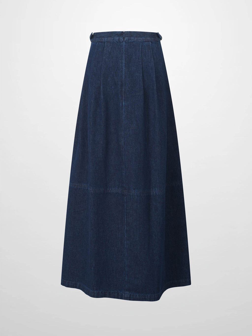Side Buckle Denim Skirt-Blue