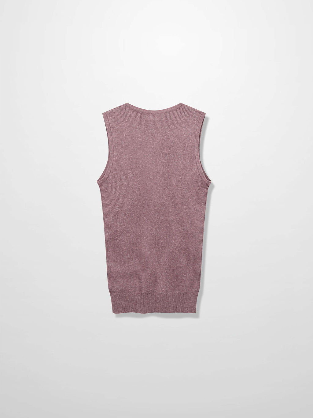 Lurex Sleeveless Sweater-Mauve