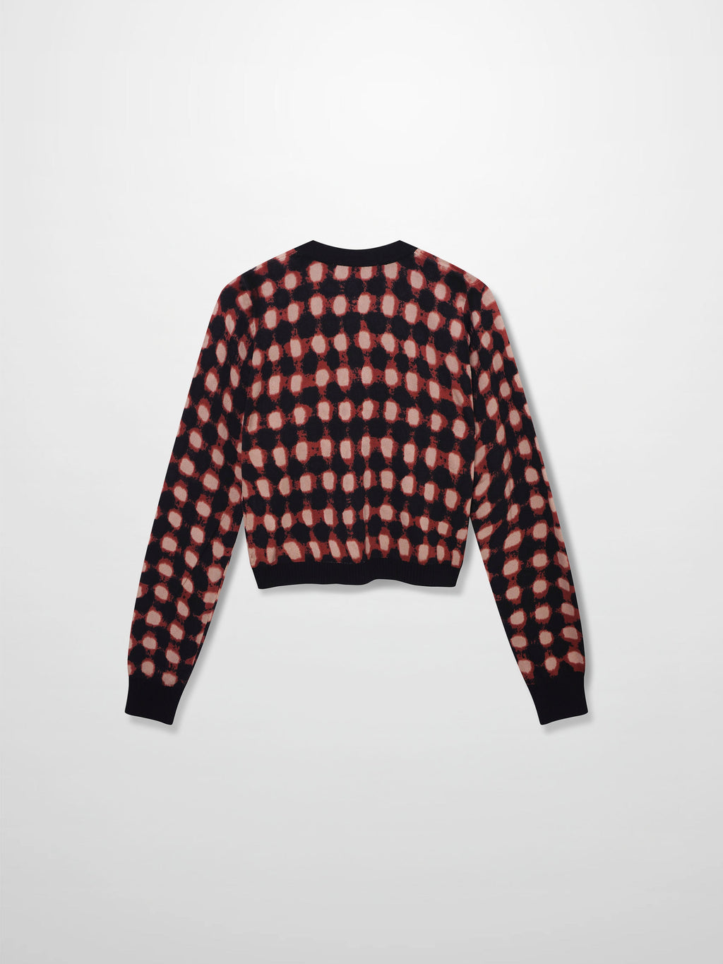 Buttoned Cardigan-Burgundy/Pink