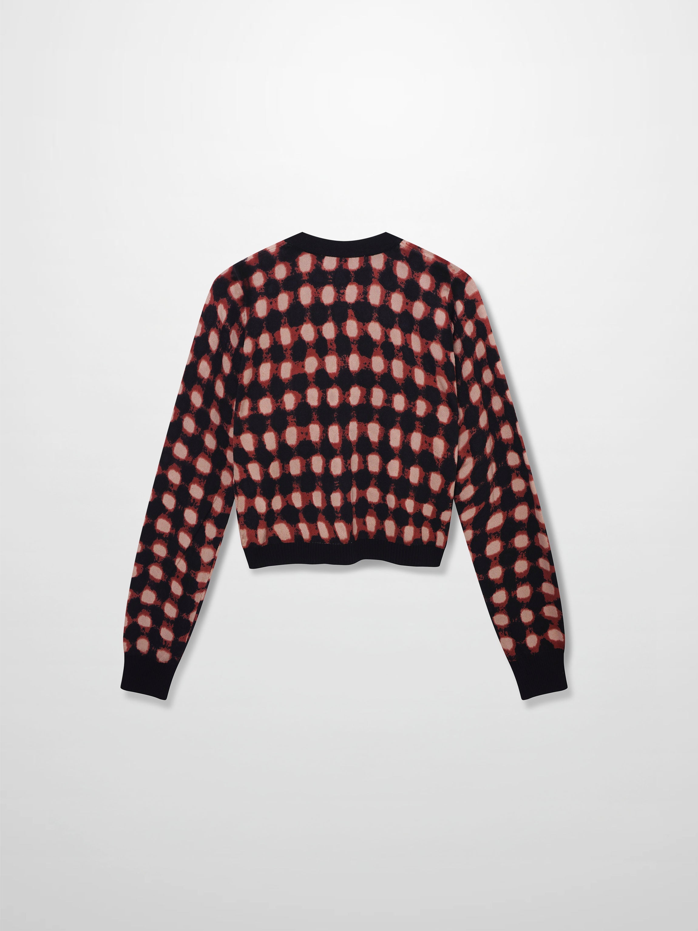 Buttoned Cardigan-Burgundy/Pink