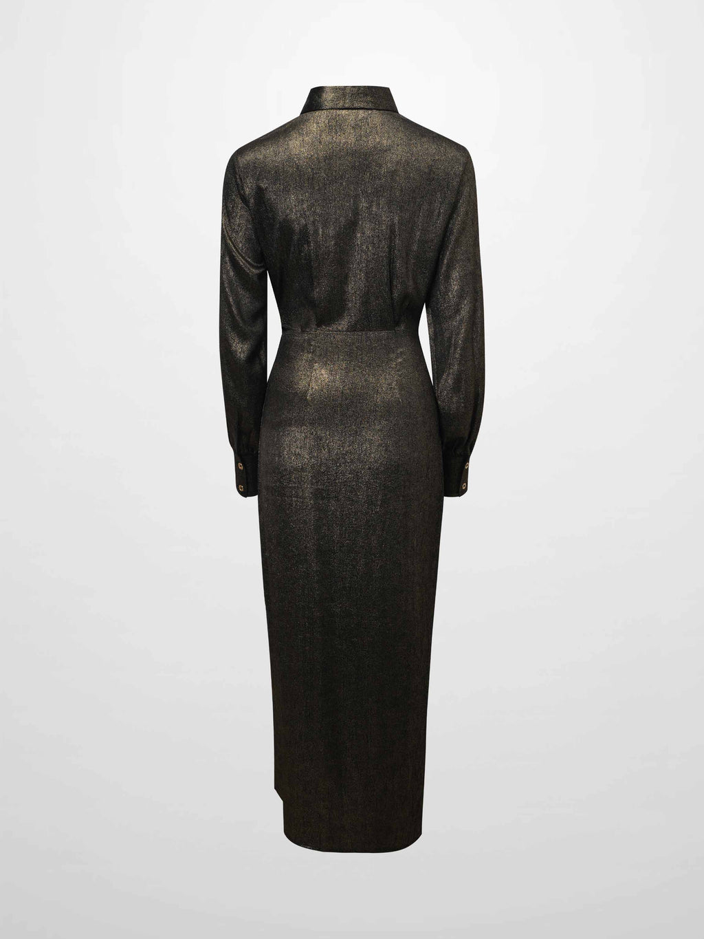 Wrap Shirtdress-Gold