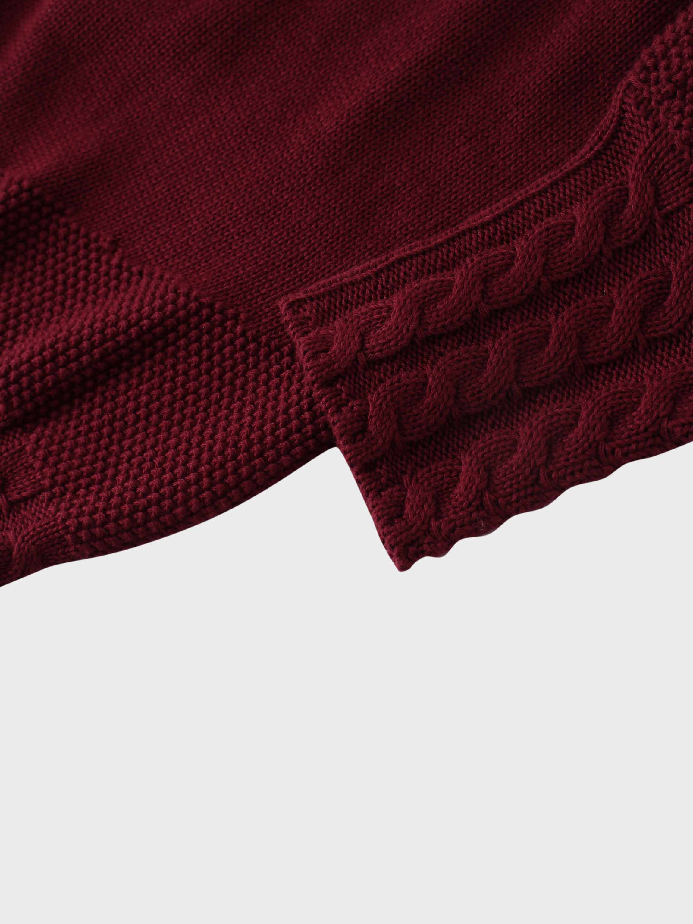 Embroidered Cardigan-Burgundy Floral