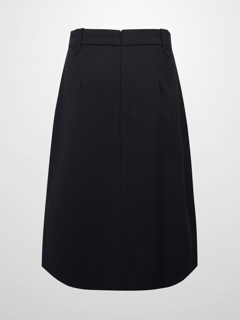 Basic A-Line Skirt-Black