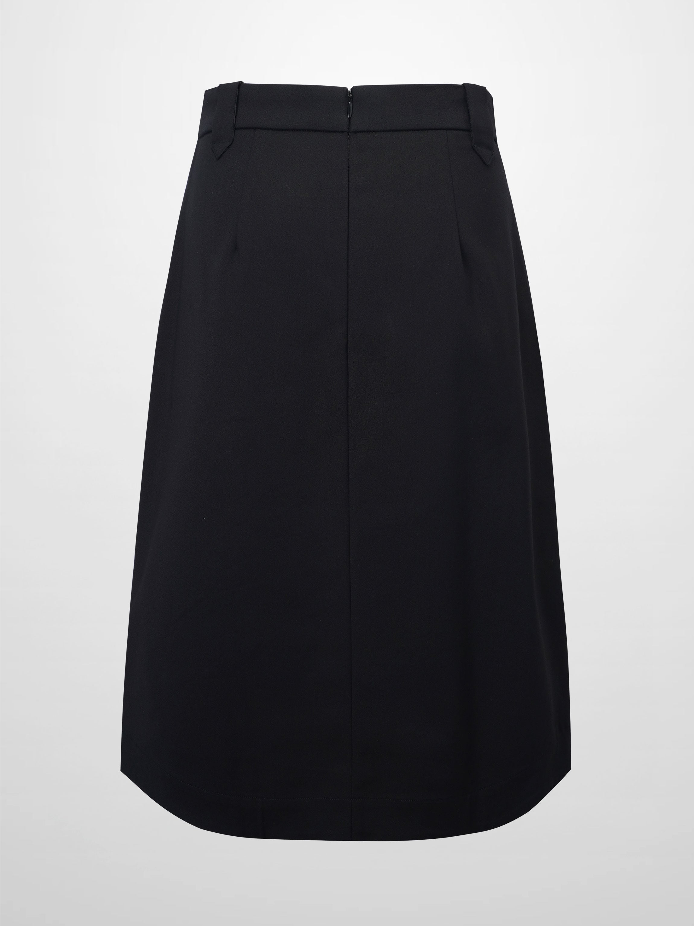 Basic A-Line Skirt-Black