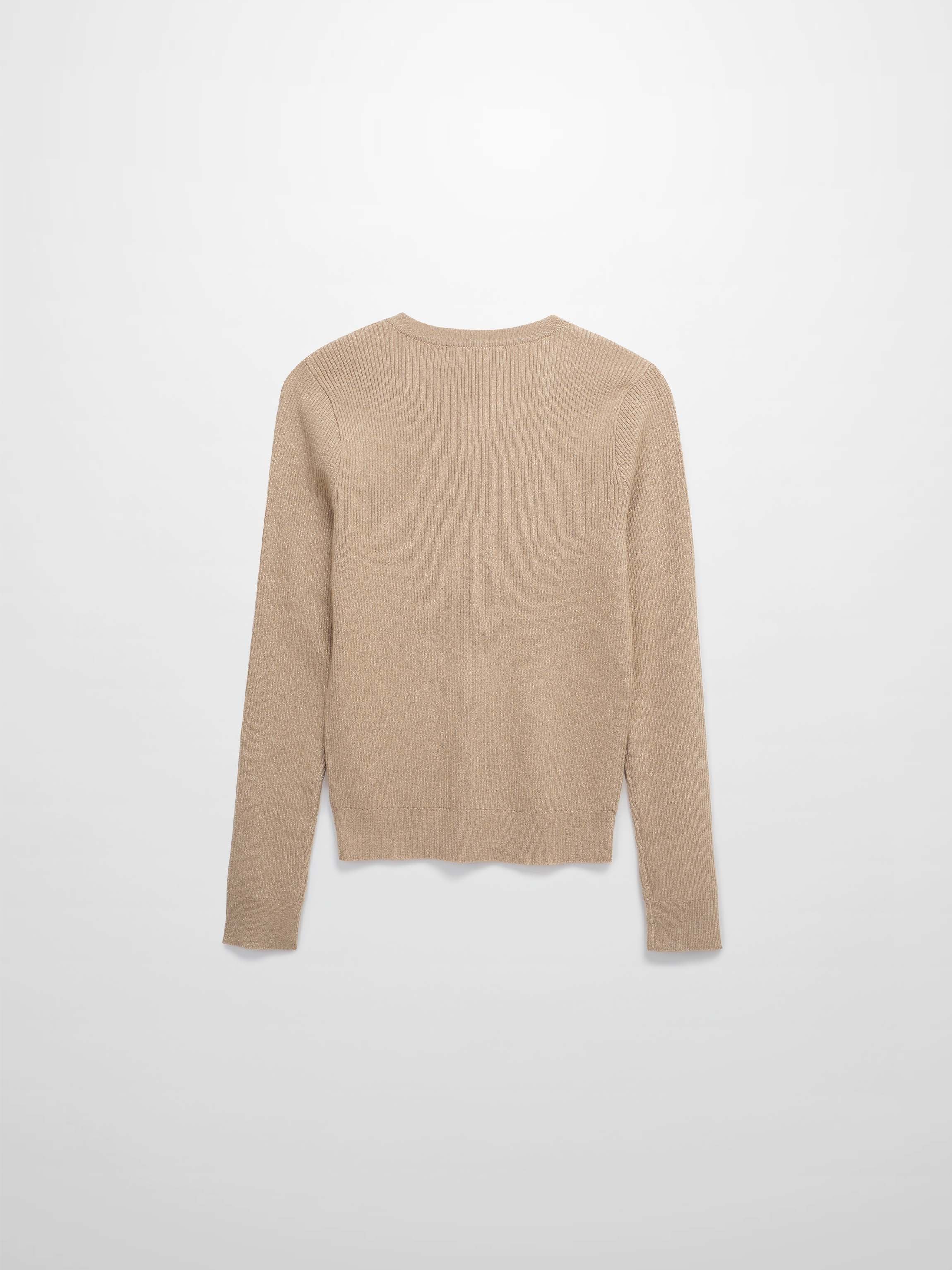 Lurex Ribbed Sweater-Neutral