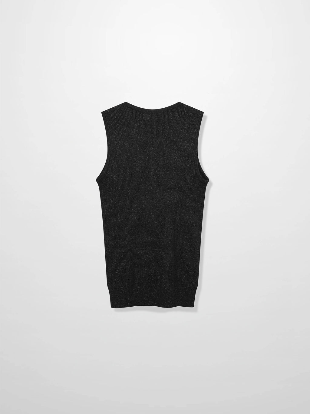 Lurex Sleeveless Sweater-Black