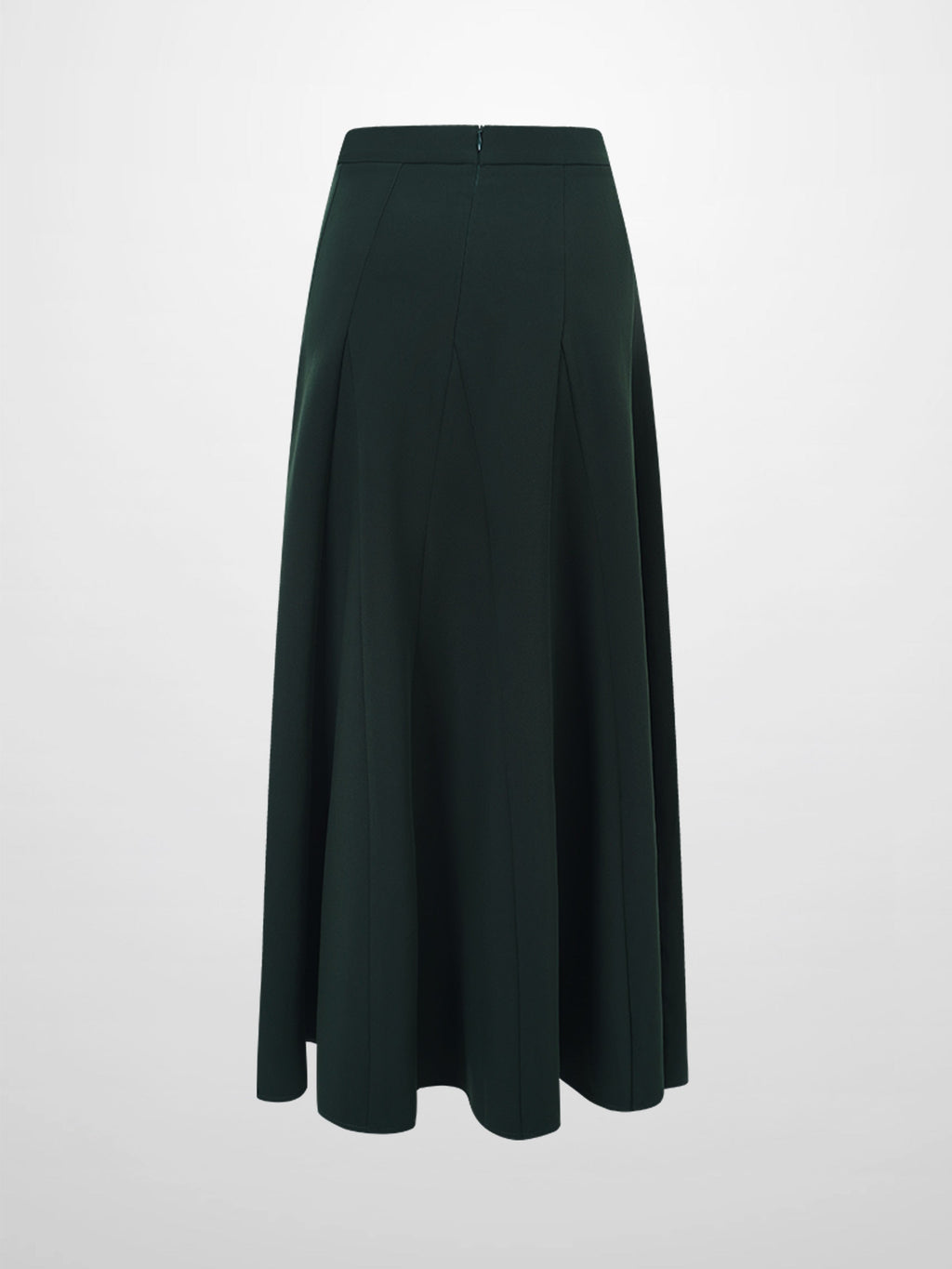 V Paneled Maxi Skirt-Green