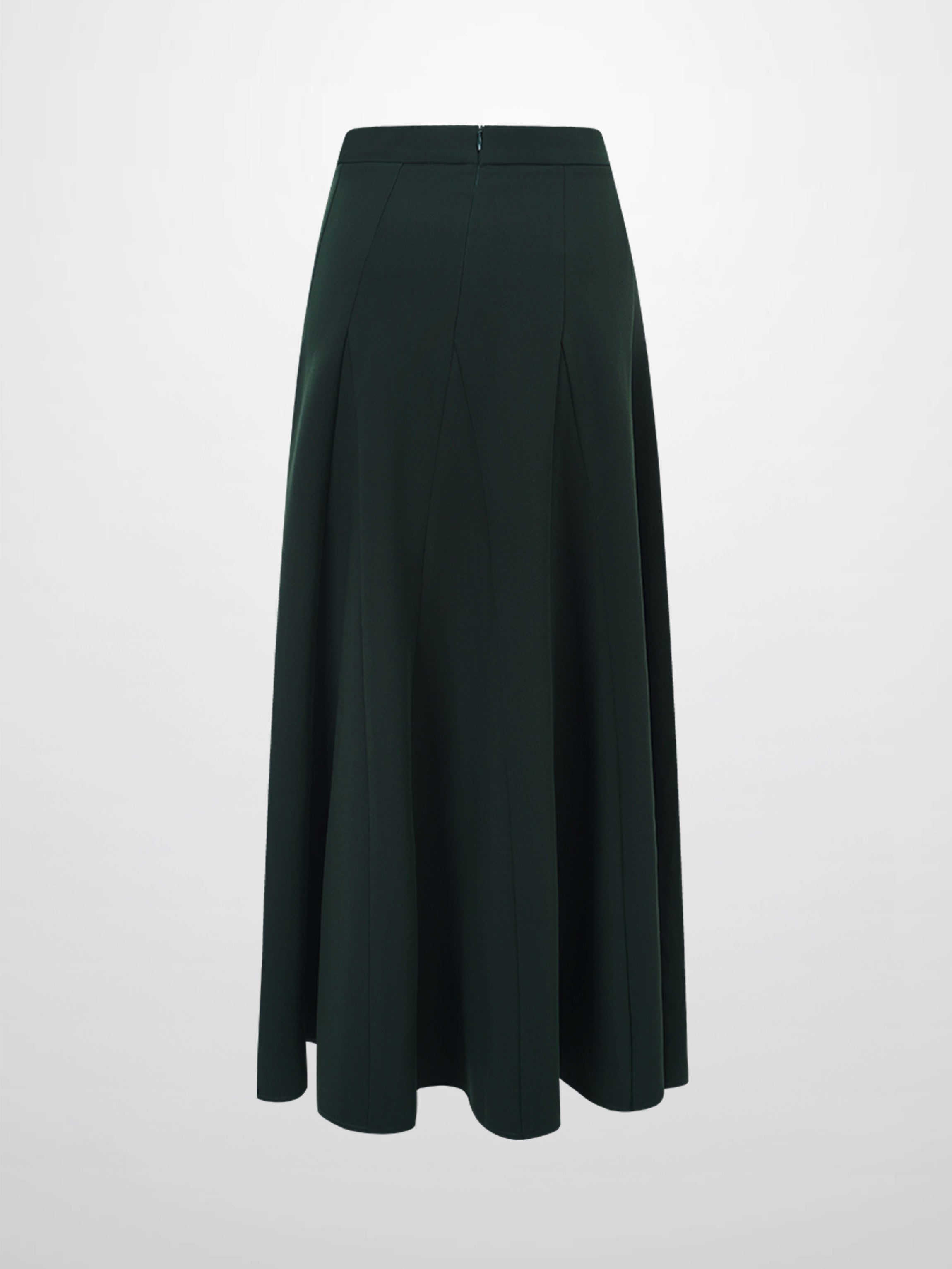 V Paneled Maxi Skirt-Green