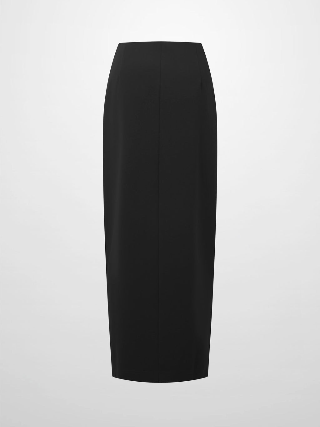 Straight Maxi Stretch Skirt-Black