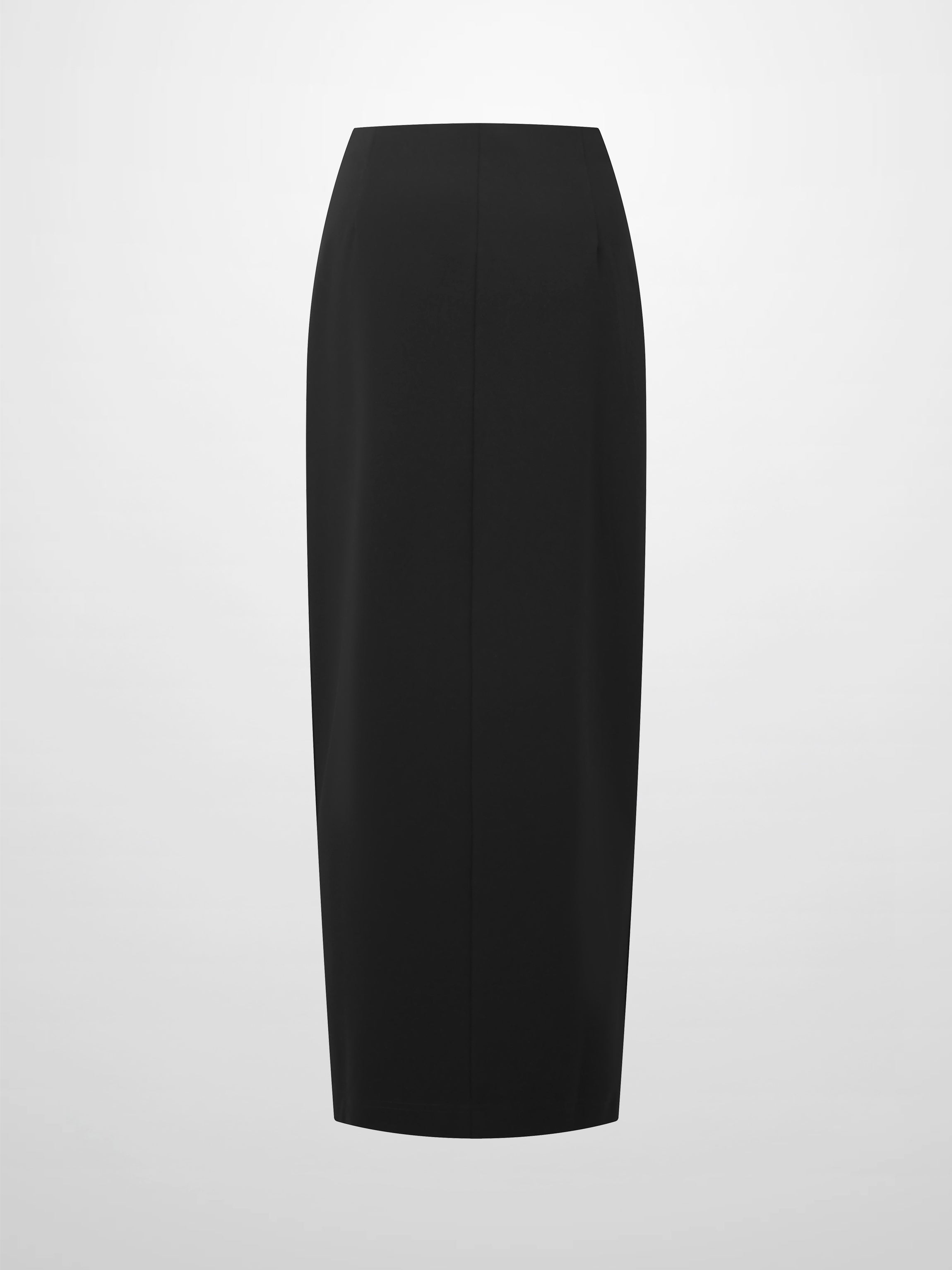 Straight Maxi Stretch Skirt-Black