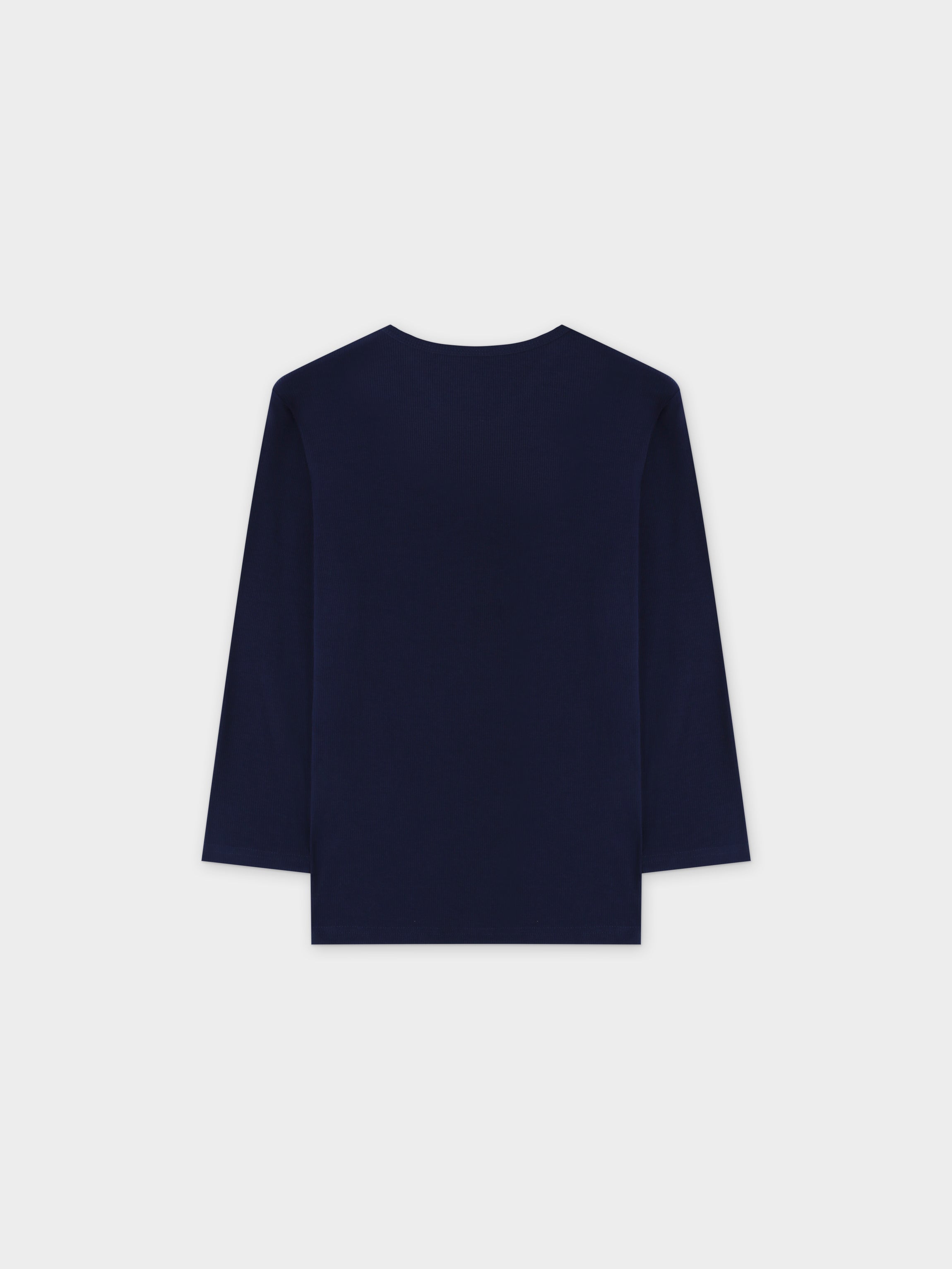 RIBBED HIGH V 3Q-NAVY