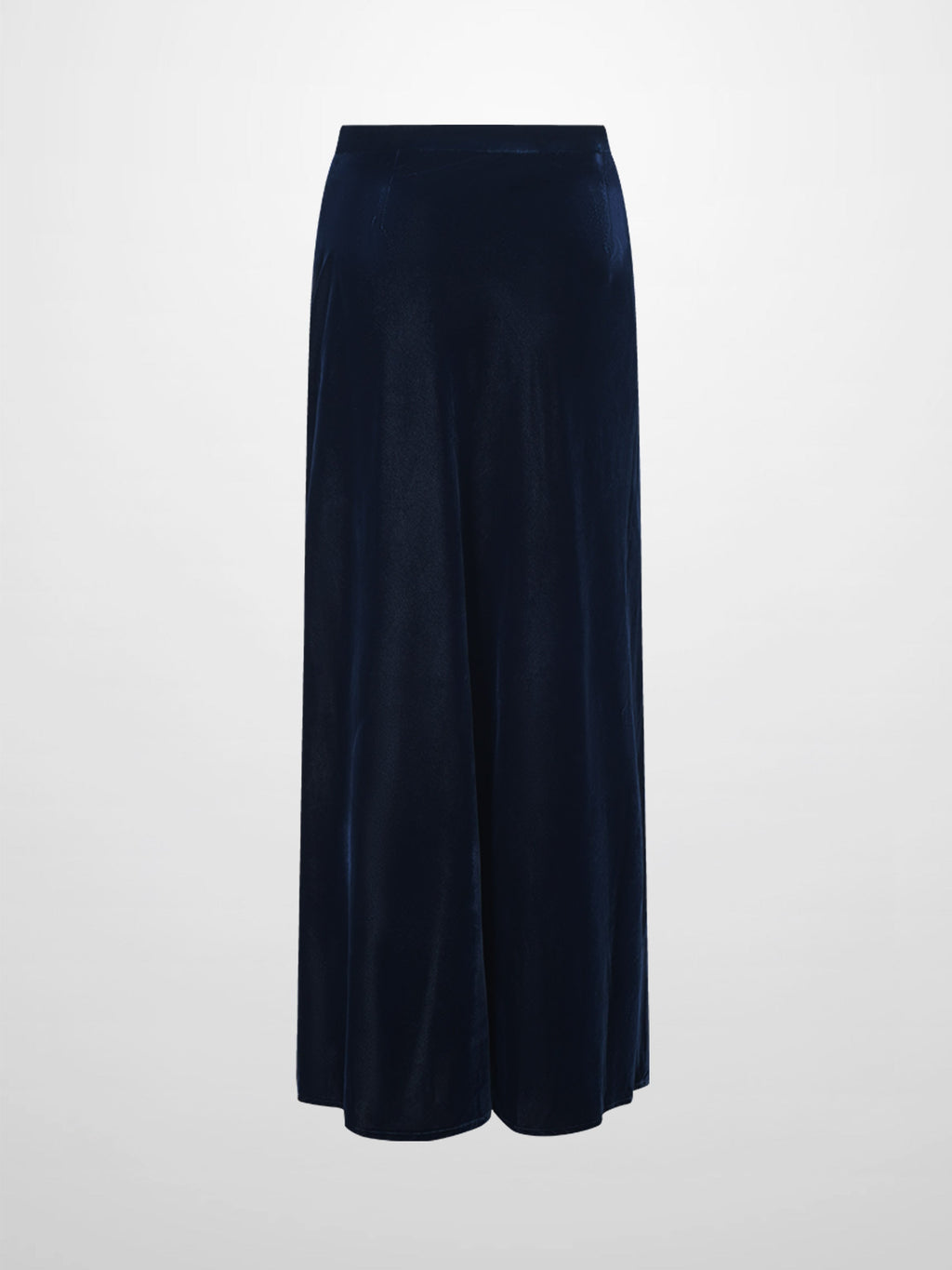 Velvet Flare Skirt-Grey/Blue