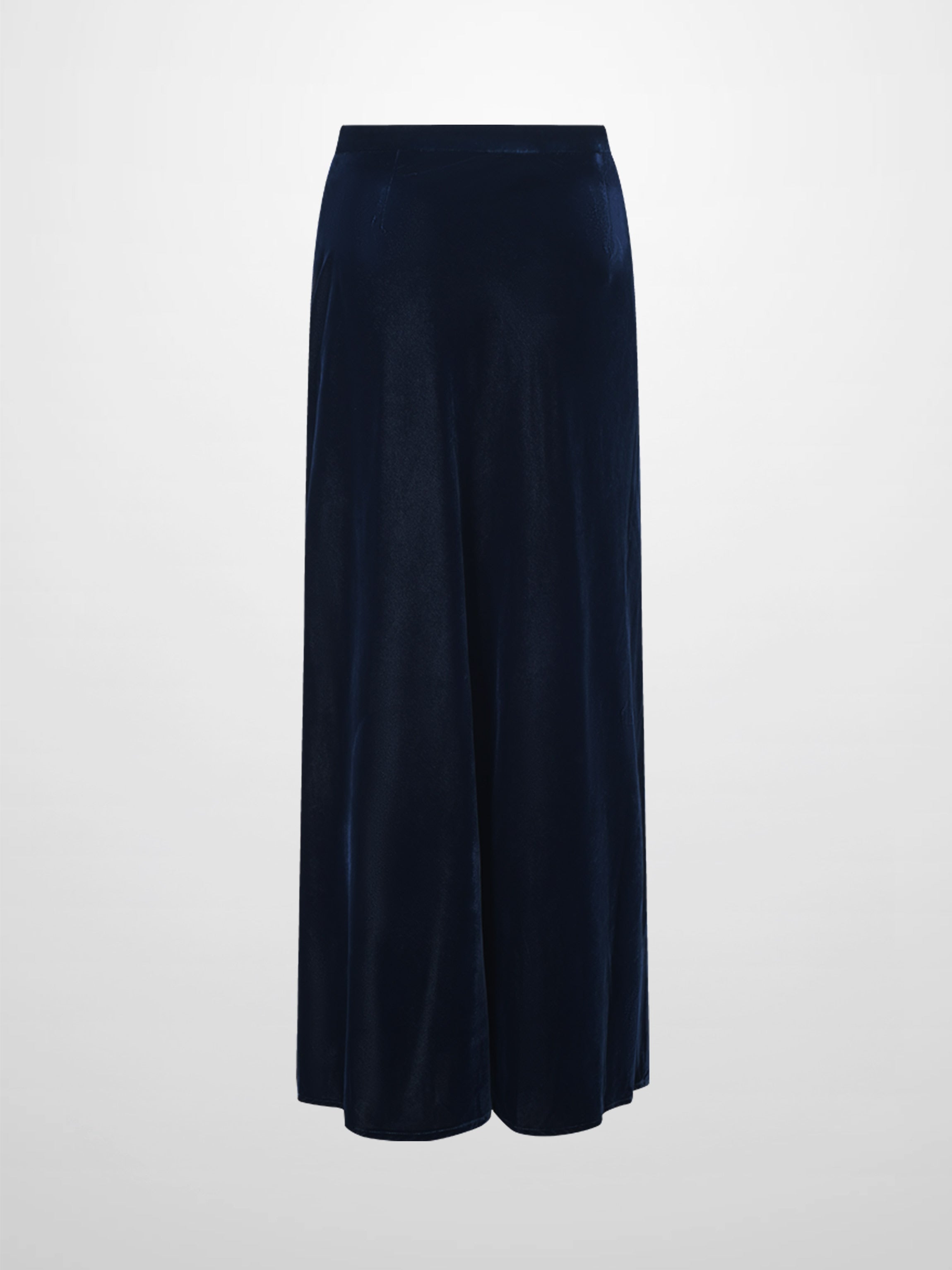 Velvet Flare Skirt-Grey/Blue