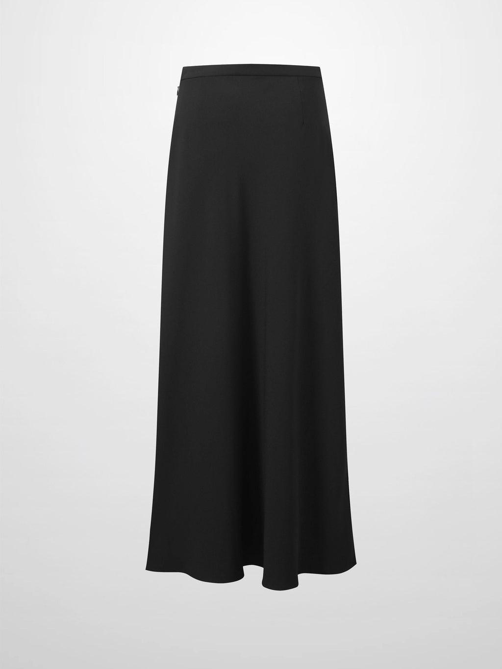 Crepe Flare Skirt-Black