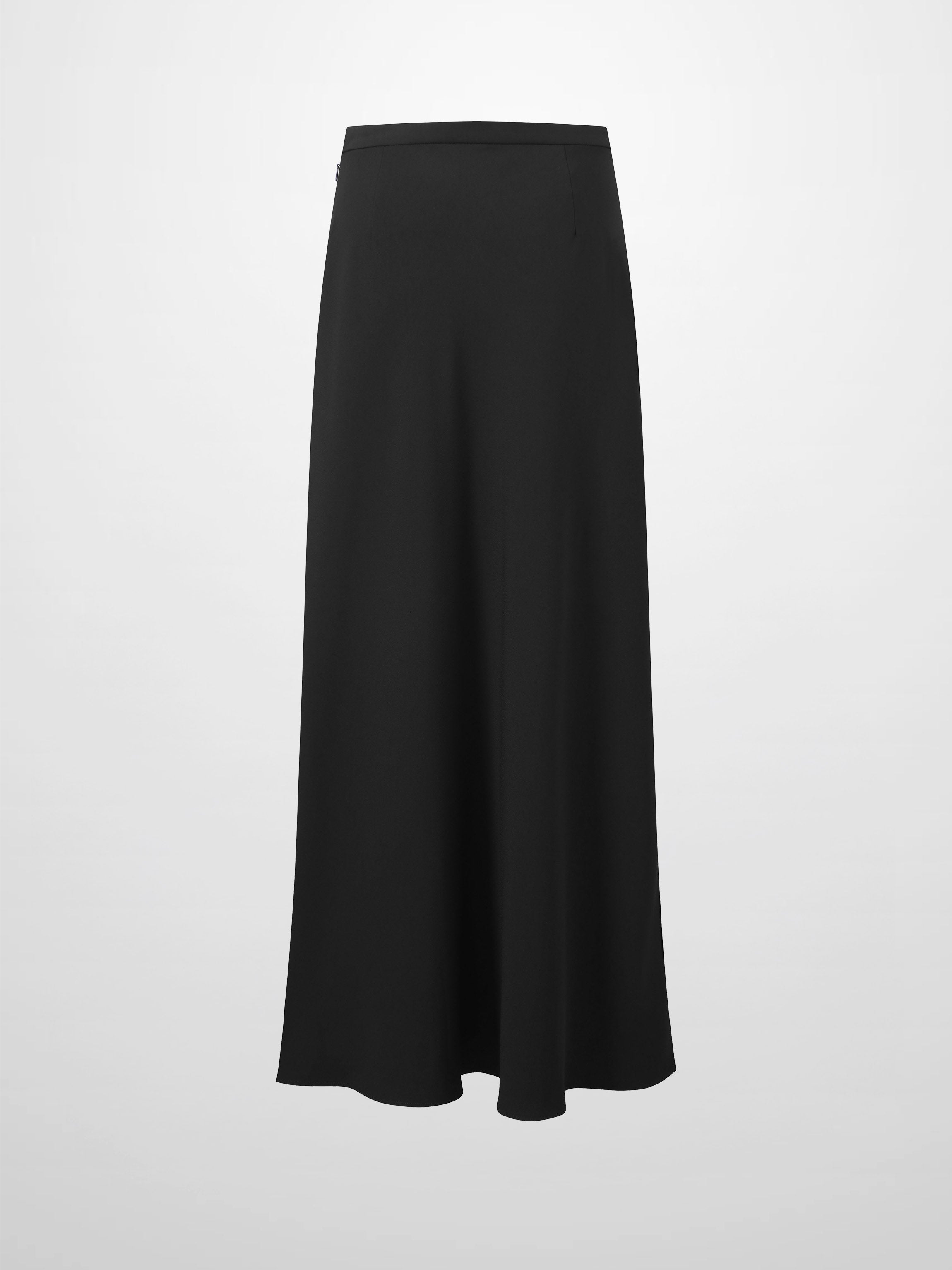Crepe Flare Skirt-Black