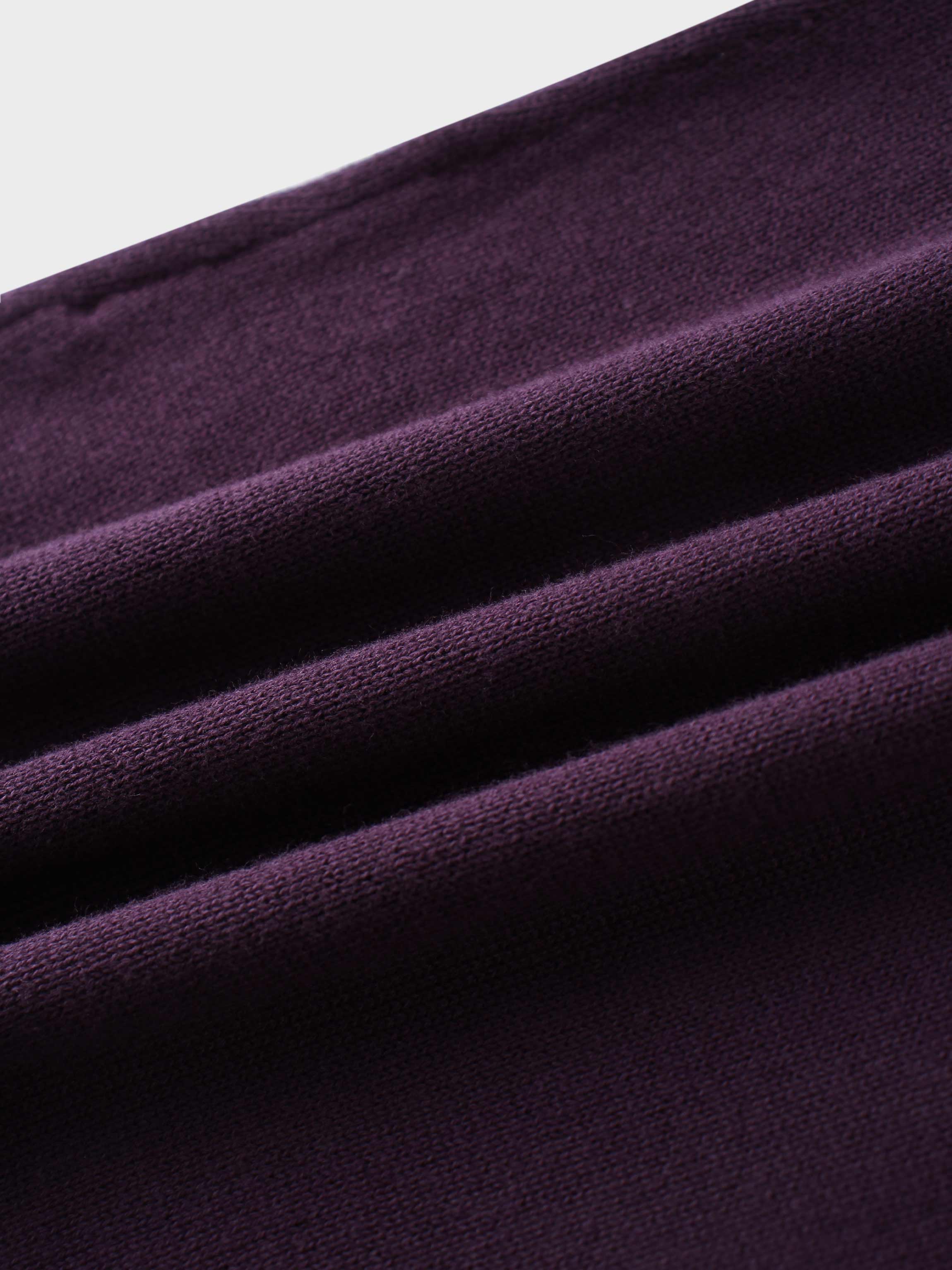 Ruffle Detail Sweater-Wine/Fuchsia