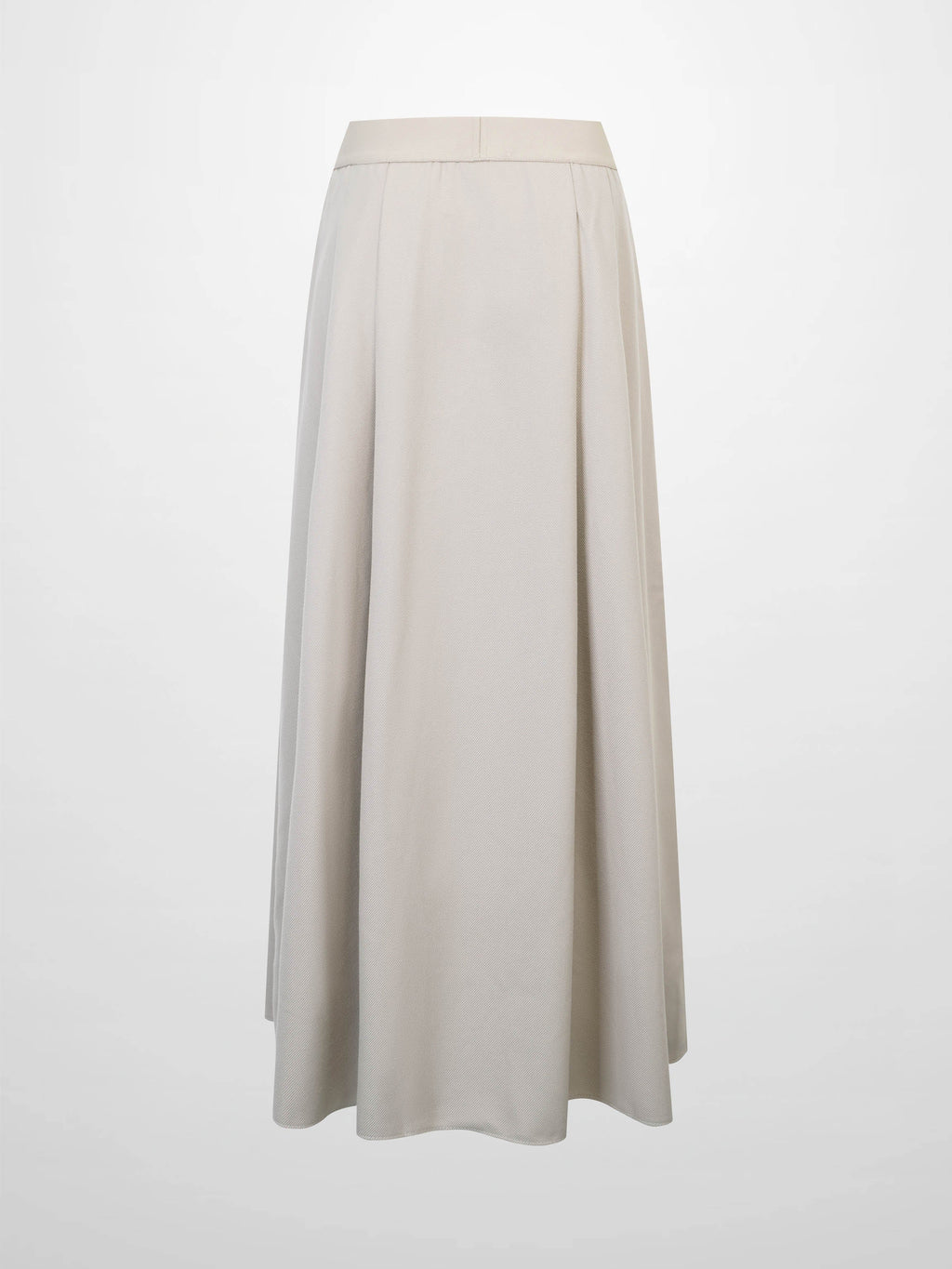 Elastic Waist Button Down Skirt-Latte