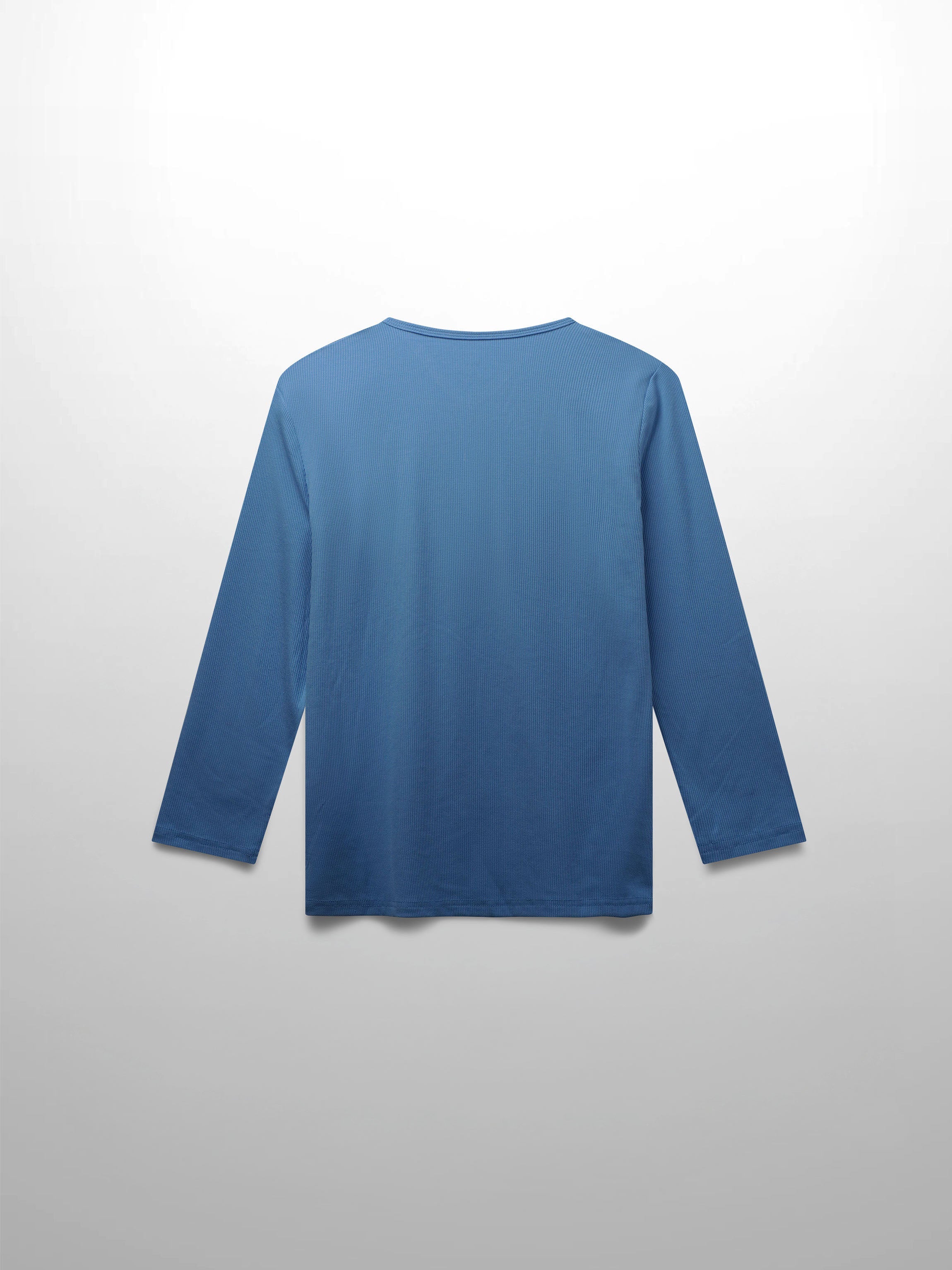 RIBBED HIGH V 3Q-DENIM BLUE