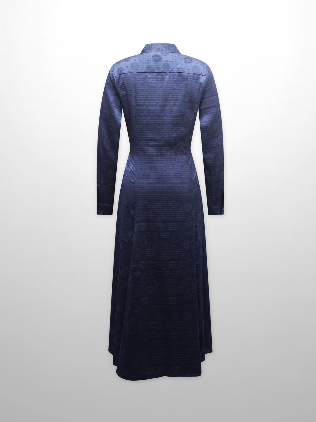 Collared A-Line Shirtdress-Navy