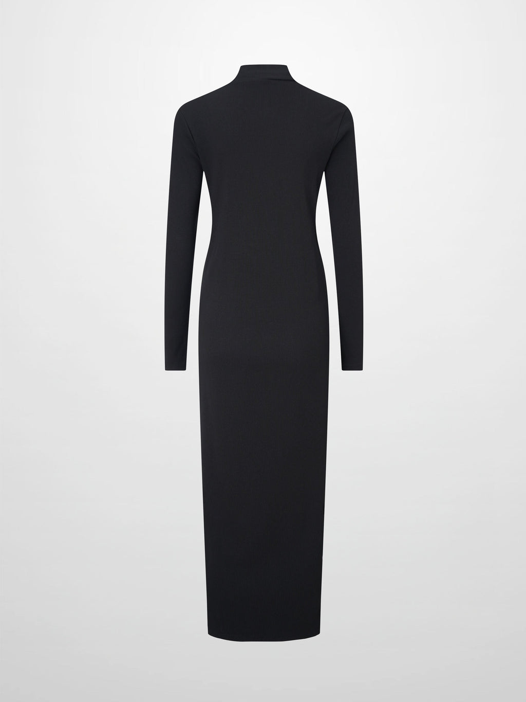 Ribbed Layering Dress-Black