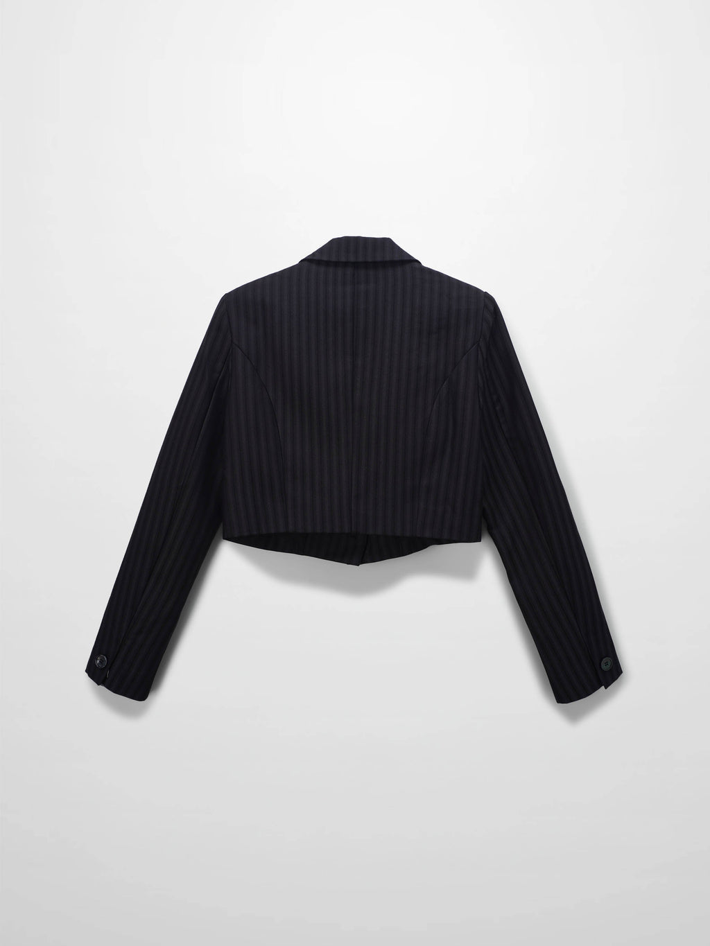 Herringbone Crop Beaded Blazer-Grey/Black