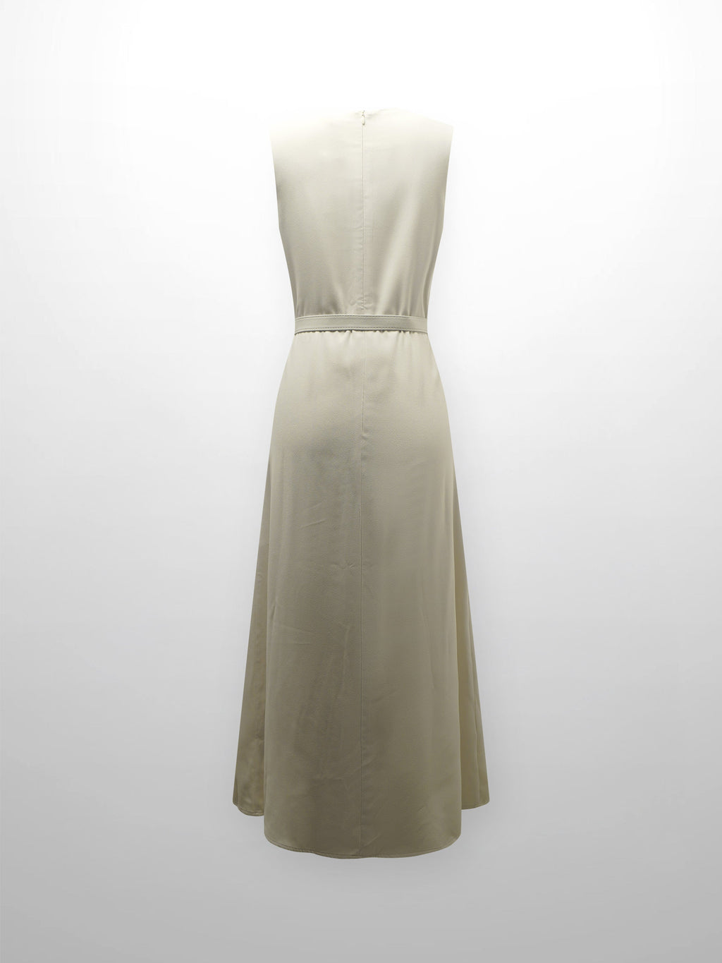 Stitched Down Pleated Jumper-Cream