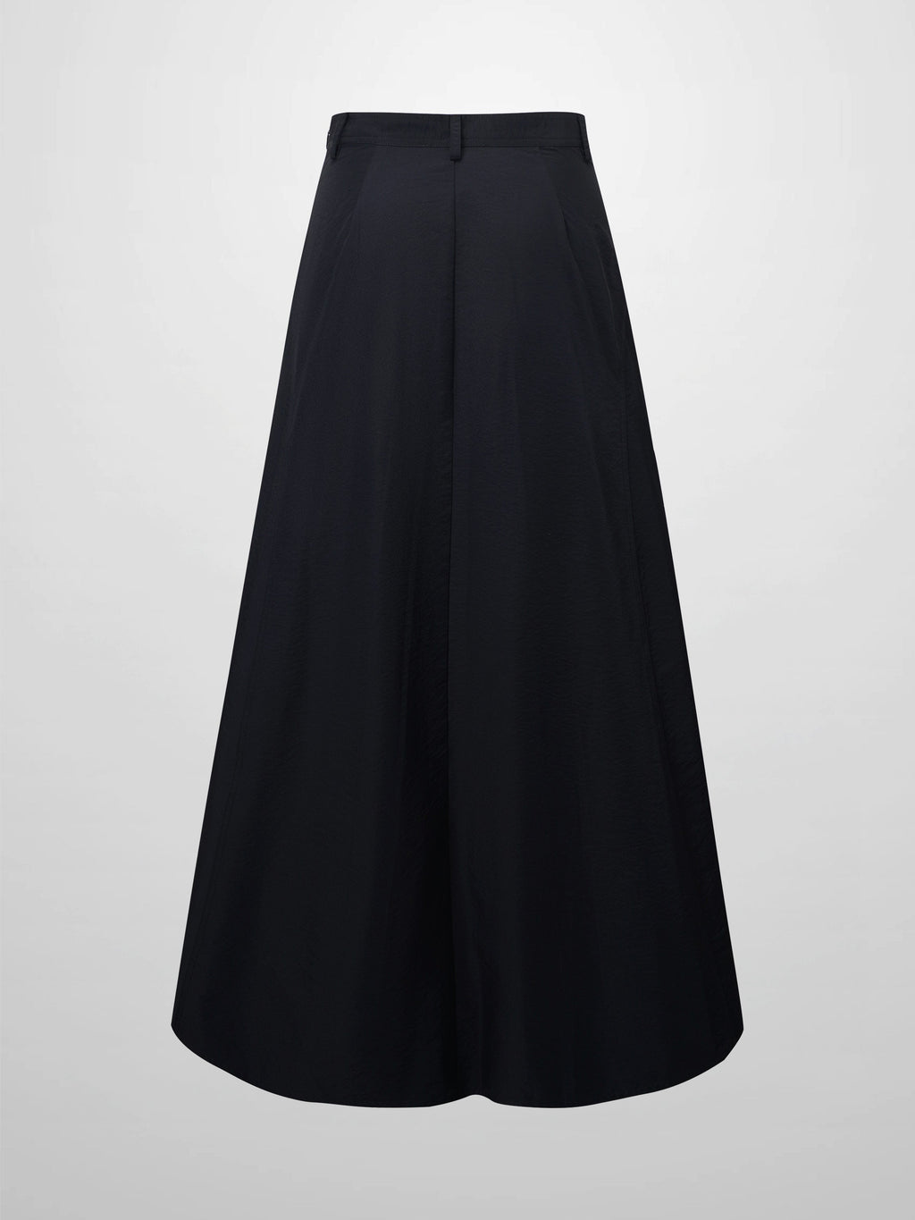 Taffeta Yoke Skirt-Black