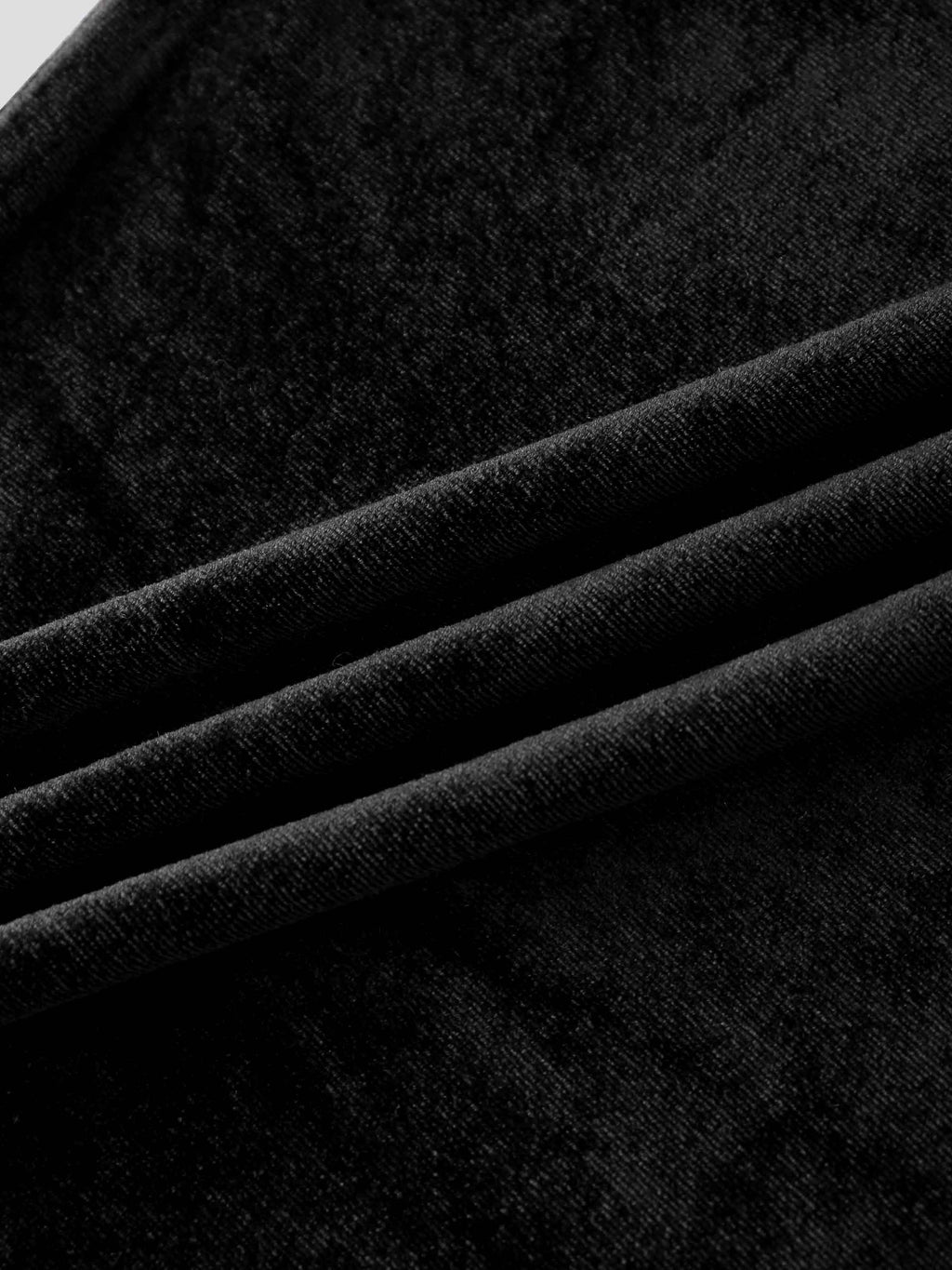 Velour Mock Neck Turtleneck-Black