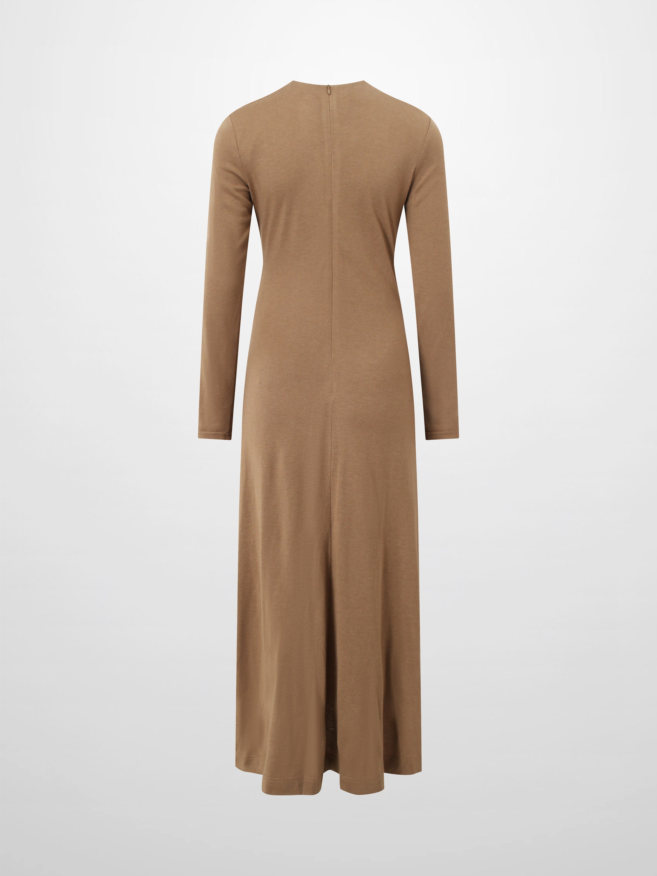 Side Shirred Button Down Knit-Camel