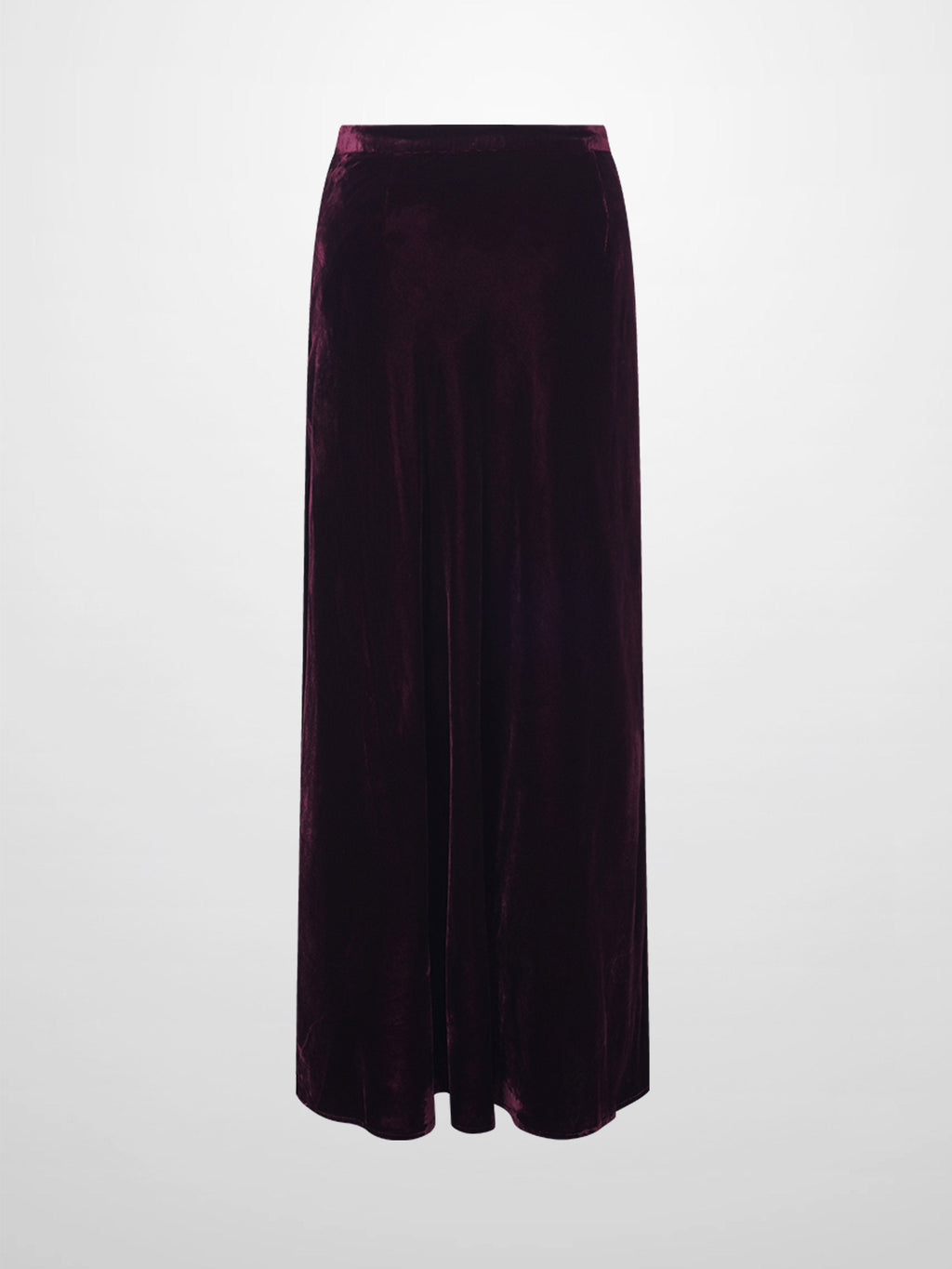 Velvet Flare Skirt-Burgundy