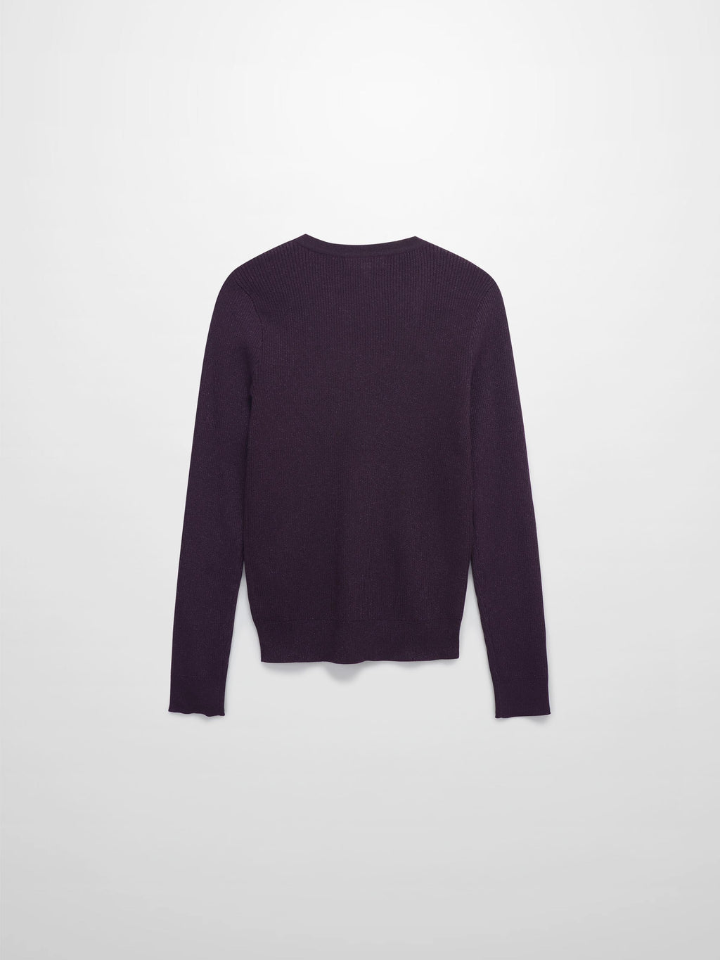 Lurex Ribbed Sweater-Purple
